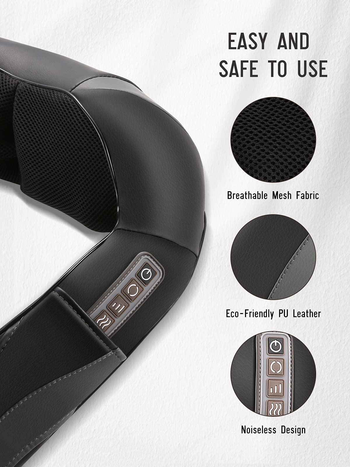Load image into Gallery viewer, Shiatsu Neck and Back Massager with Heat, Electric Shoulder Massage with 8 Nodes 3D Deep Tissue Kneading for Full Body Muscle Pain Sore Relax