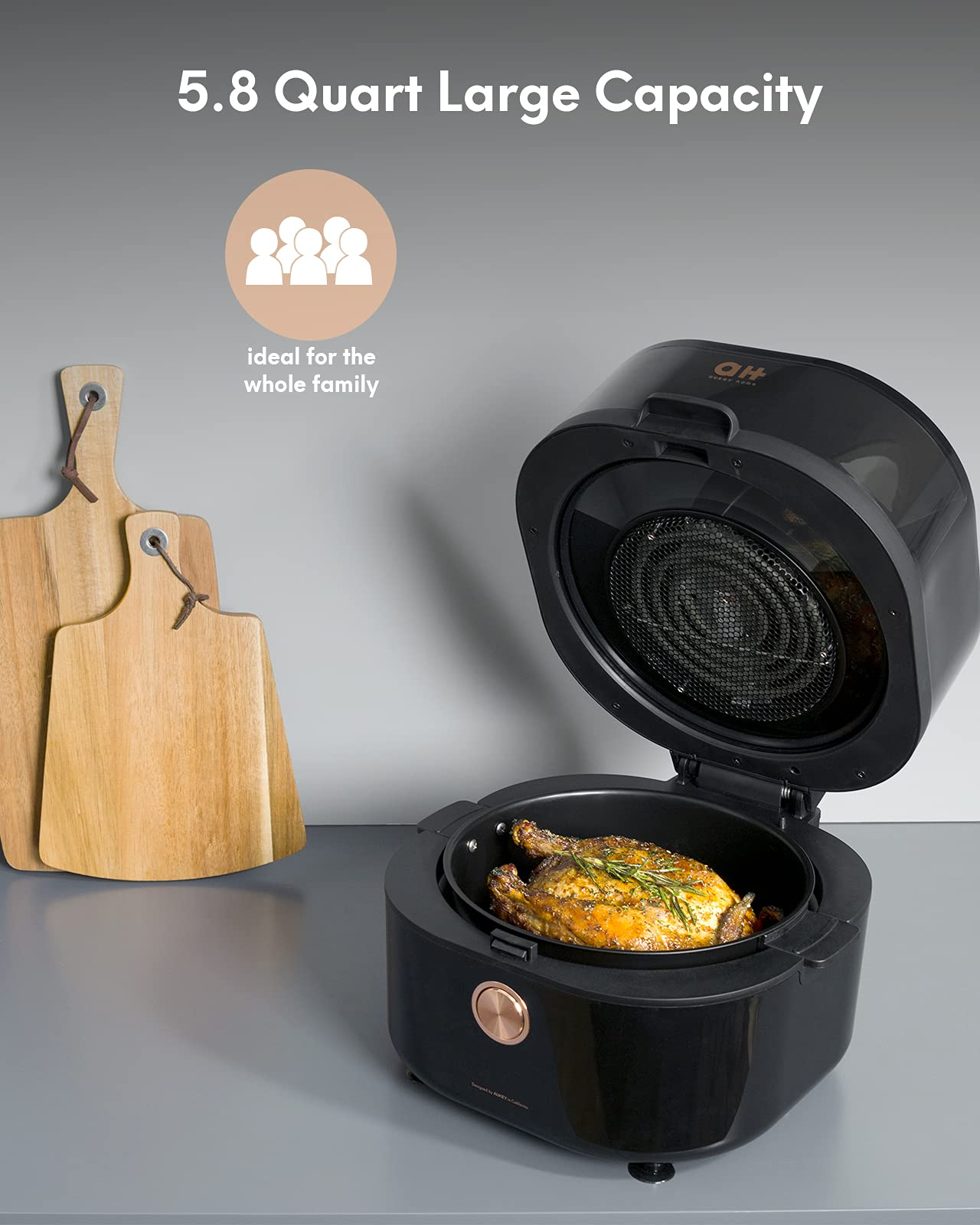 Load image into Gallery viewer, Air Fryer XL 5.8QT, Airfryer Oven with Viewing Window, Large Capacity Oilless Cooker with 100 Recipe Digital Cookbook