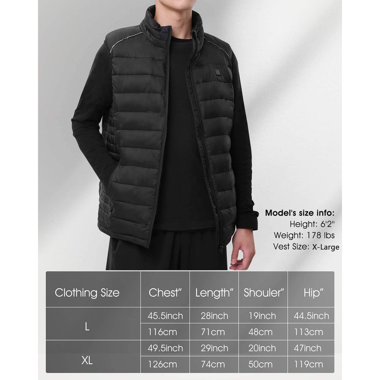 Load image into Gallery viewer, Heated Vest Lightweight Vest Jacket, Outdoor Clothes, with Fast Heating & Auto-Off & Battery Pack for Hunting/Hiking for Back, Neck, Shoulders for Men & Women (X-Large)
