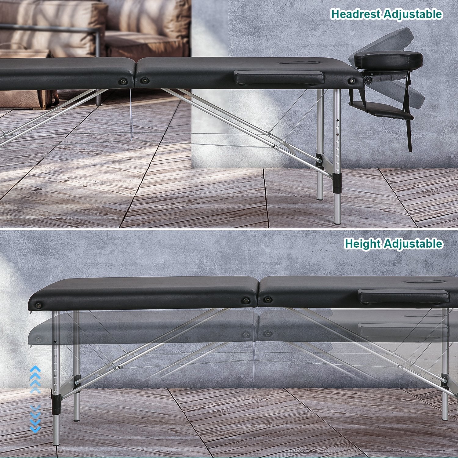 Load image into Gallery viewer, Portable Massage Table with 2 Fold Aluminium