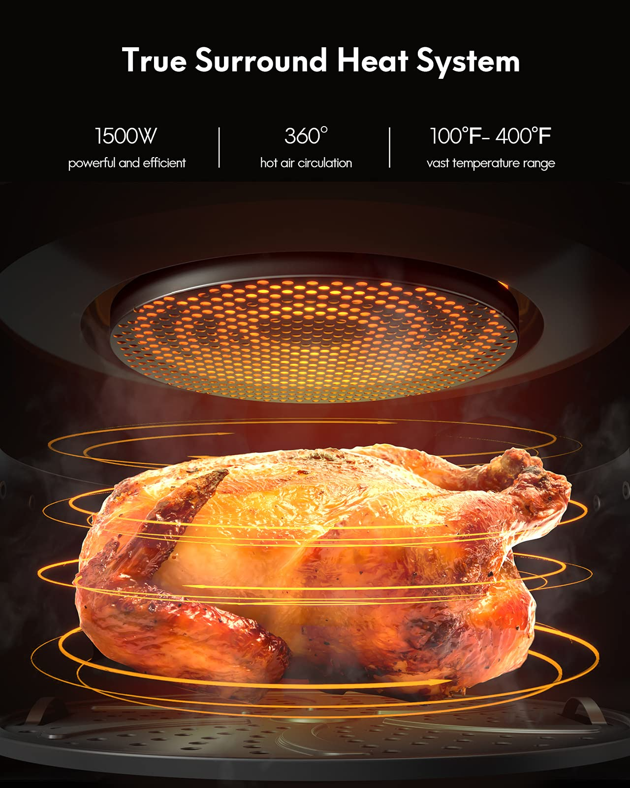 Load image into Gallery viewer, Air Fryer XL 5.8QT, Airfryer Oven with Viewing Window, Large Capacity Oilless Cooker with 100 Recipe Digital Cookbook