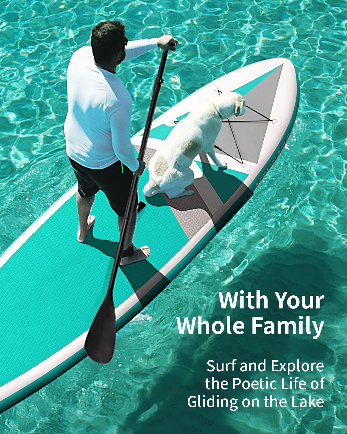 Load image into Gallery viewer, Inflatable Stand Up Paddle Board SUP Non-Slip Paddle Board with 10'30''6'' Premium Paddle Board & Bi-Directional Pump & Backpack Portable for Youth Adult Have Fun