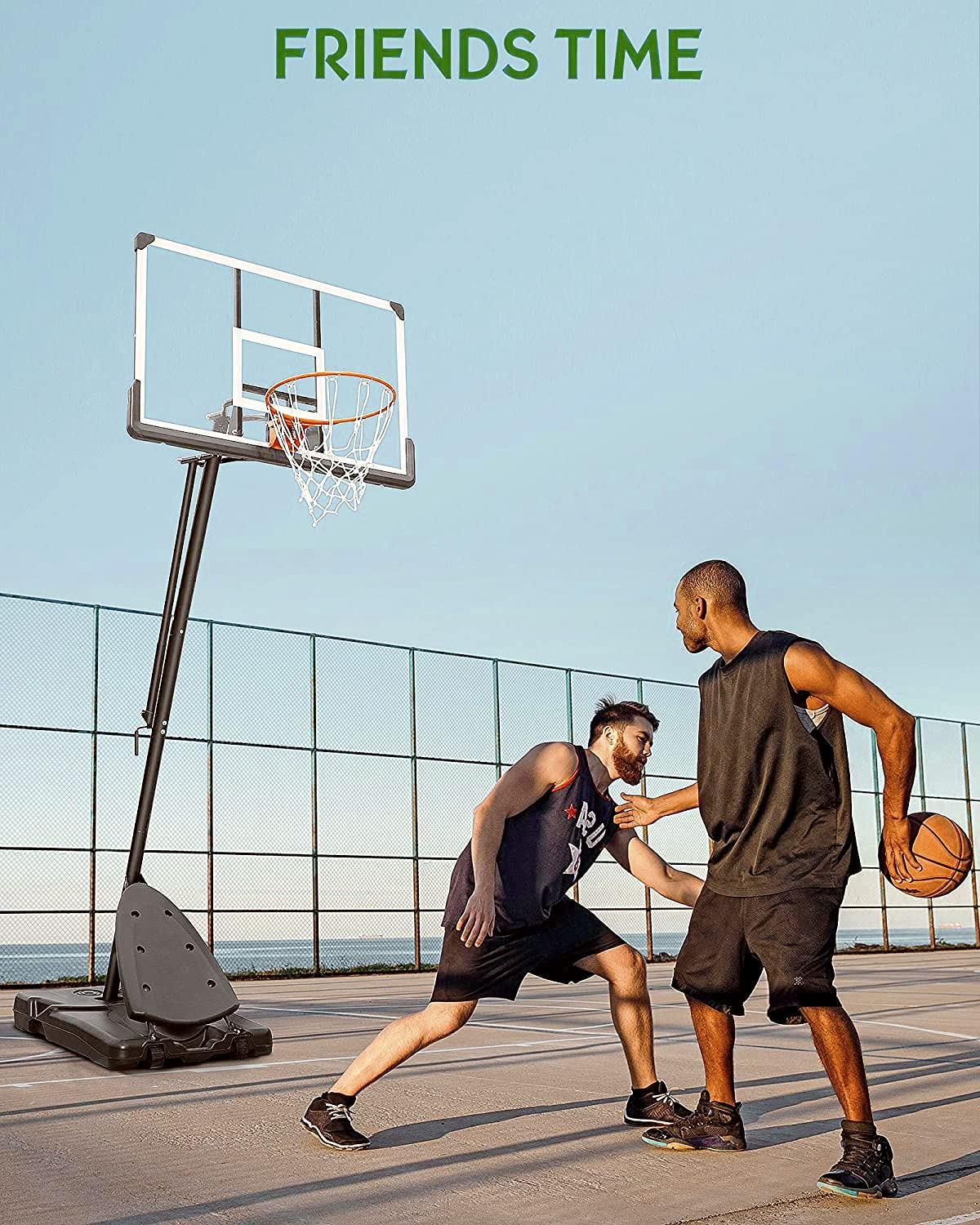 Load image into Gallery viewer, Basketball Hoop Basketball Goal 54" Basketball Backboard 7.5ft-10ft Height Adjustable Portable Basketball System for Adult Youth Kids Indoor Outdoor Use