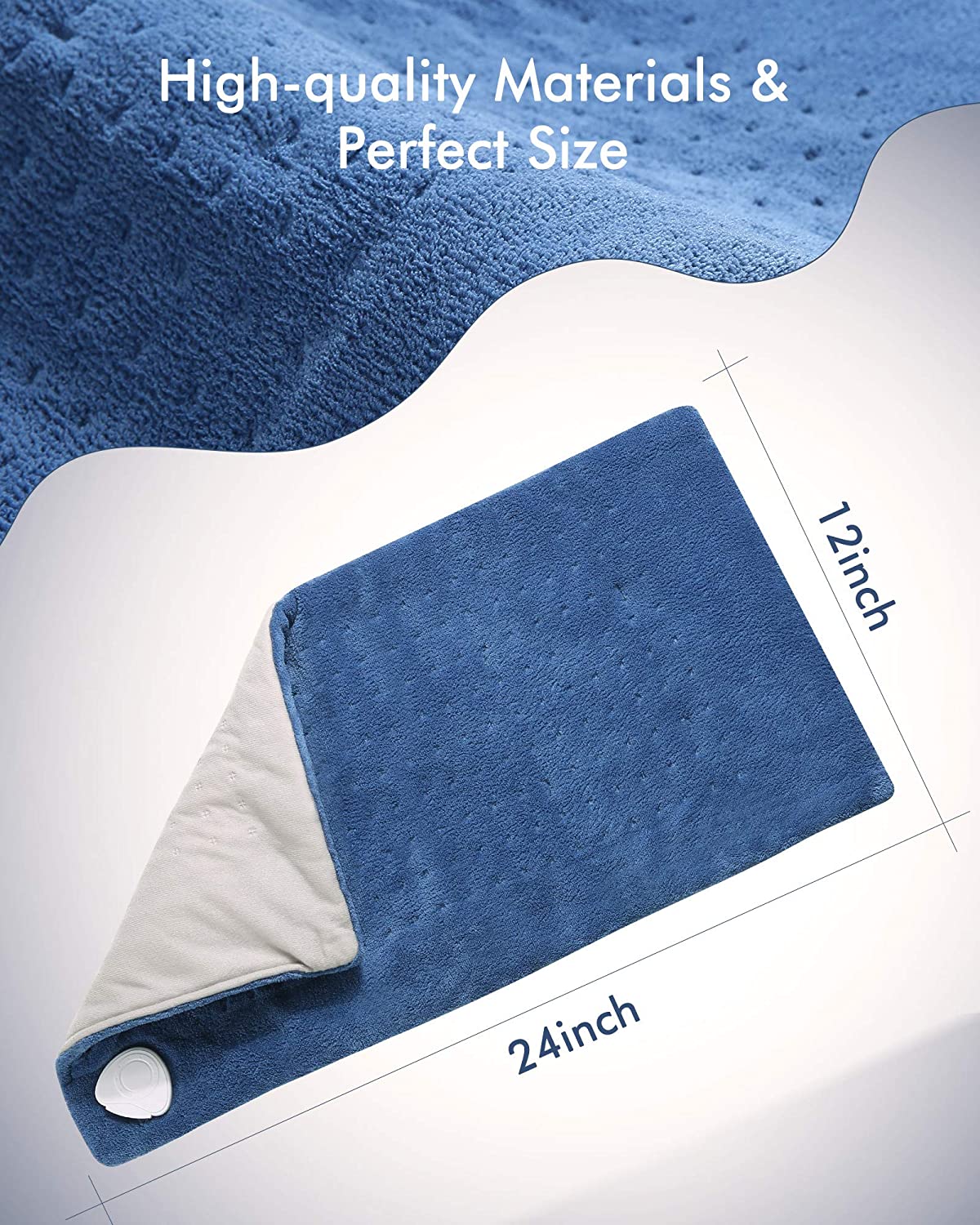 Load image into Gallery viewer, Heating Pad for Back Pain, Neck and Shoulders and Cramps, Large 12" x 24" Size Ultra-Soft and 3 Heat Settings with Auto Shut Off, Moist & Dry Heat Options and Fast Heating
