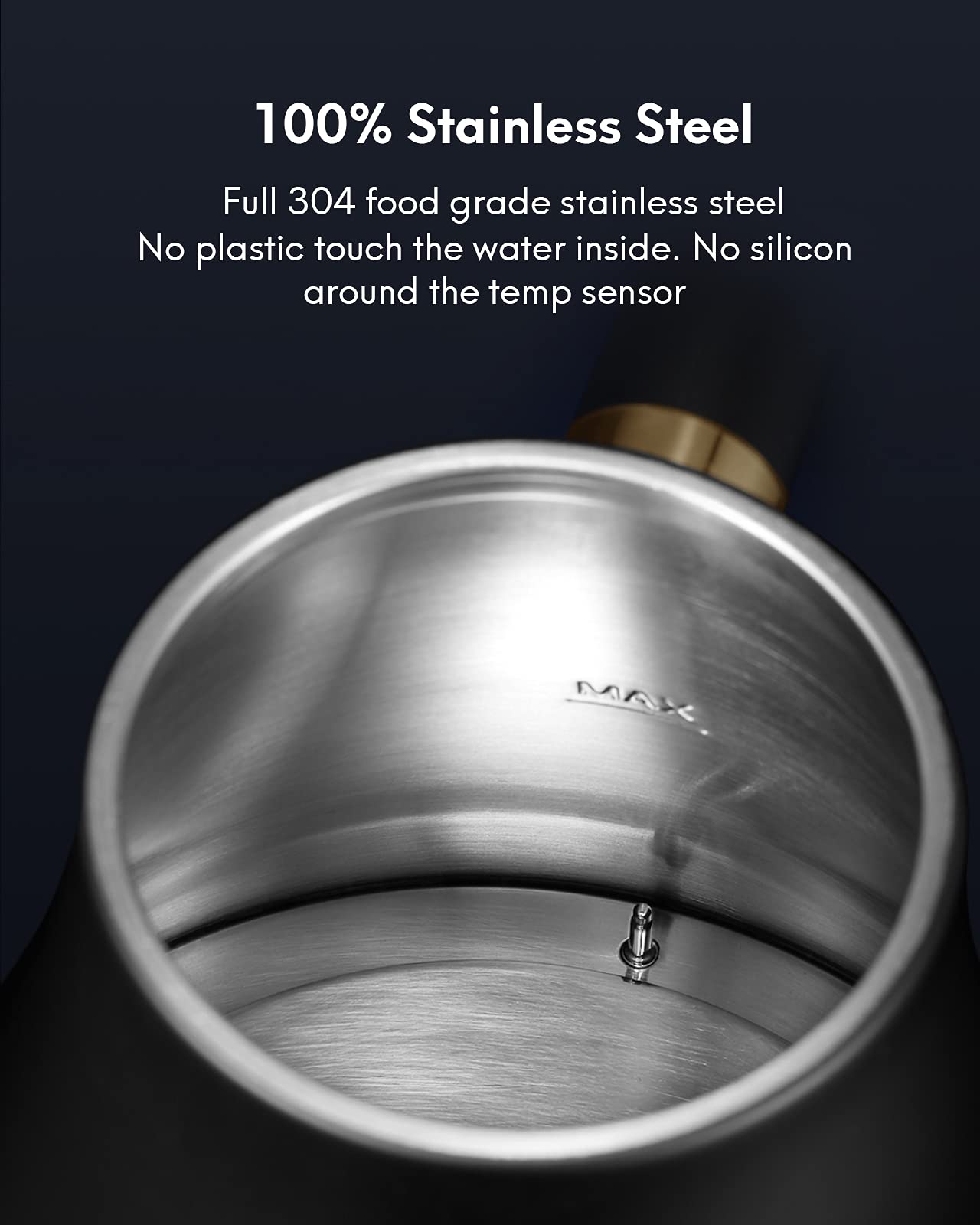 Load image into Gallery viewer, Gooseneck Kettle Temperature Control, Pour Over Electric Kettle for Coffee and Tea, 100% Stainless Steel Inner, 1200W Rapid Heating, 0.8L
