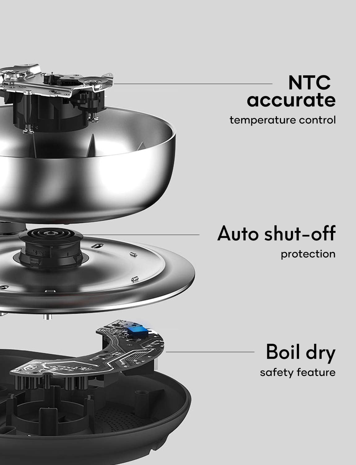 Load image into Gallery viewer, Electric tea kettle 1.7L glass teapot, Smart tea maker with level temperature control, 100% stainless steel inner lid, Heat transfer unit & bottom, Auto off & Anti-boil protection Boiling, BPA free