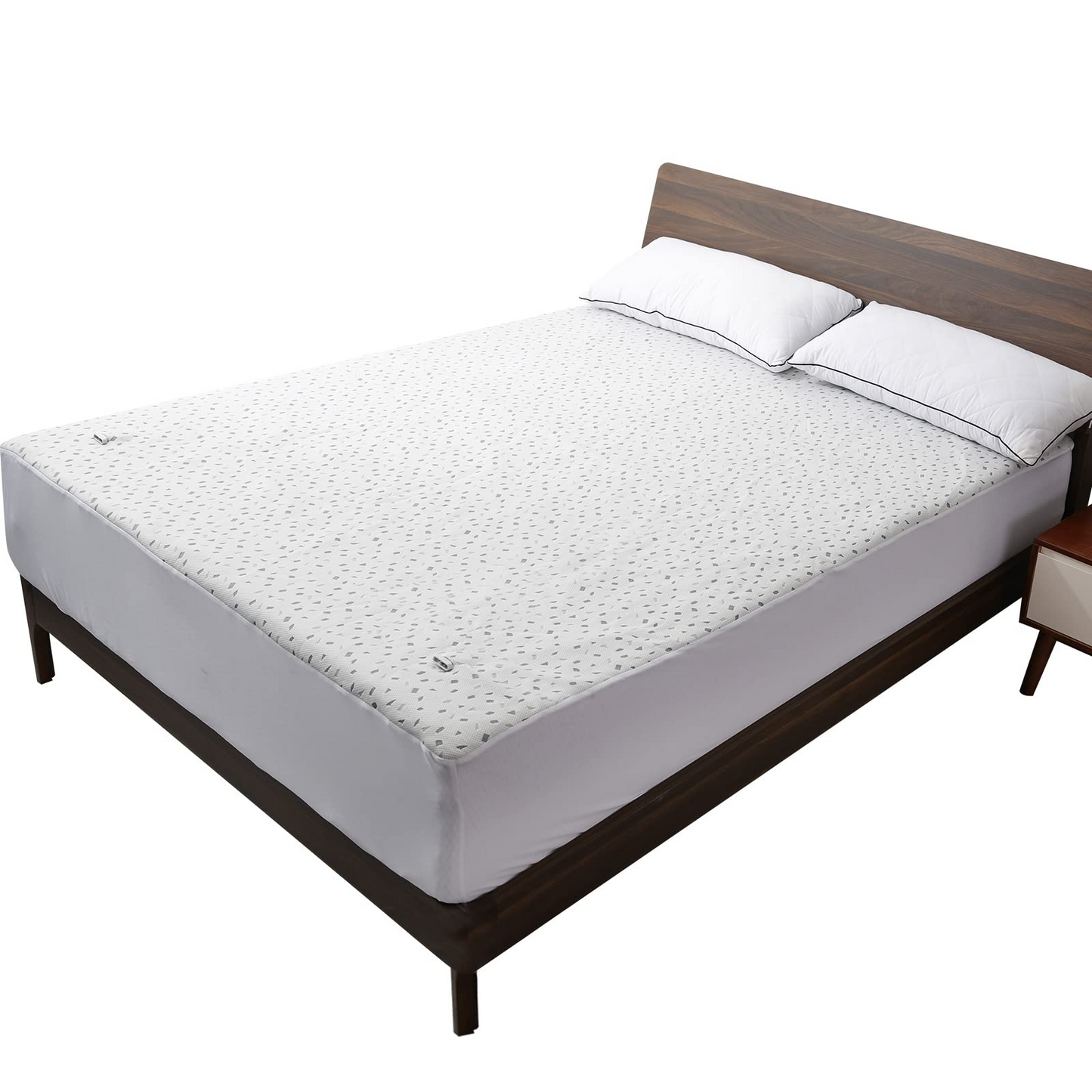 MARNUR Heated Mattress Pad Queen Size with Dual Control, 4 Heating Levels, 10H Auto-off, Machine Washable for Adults