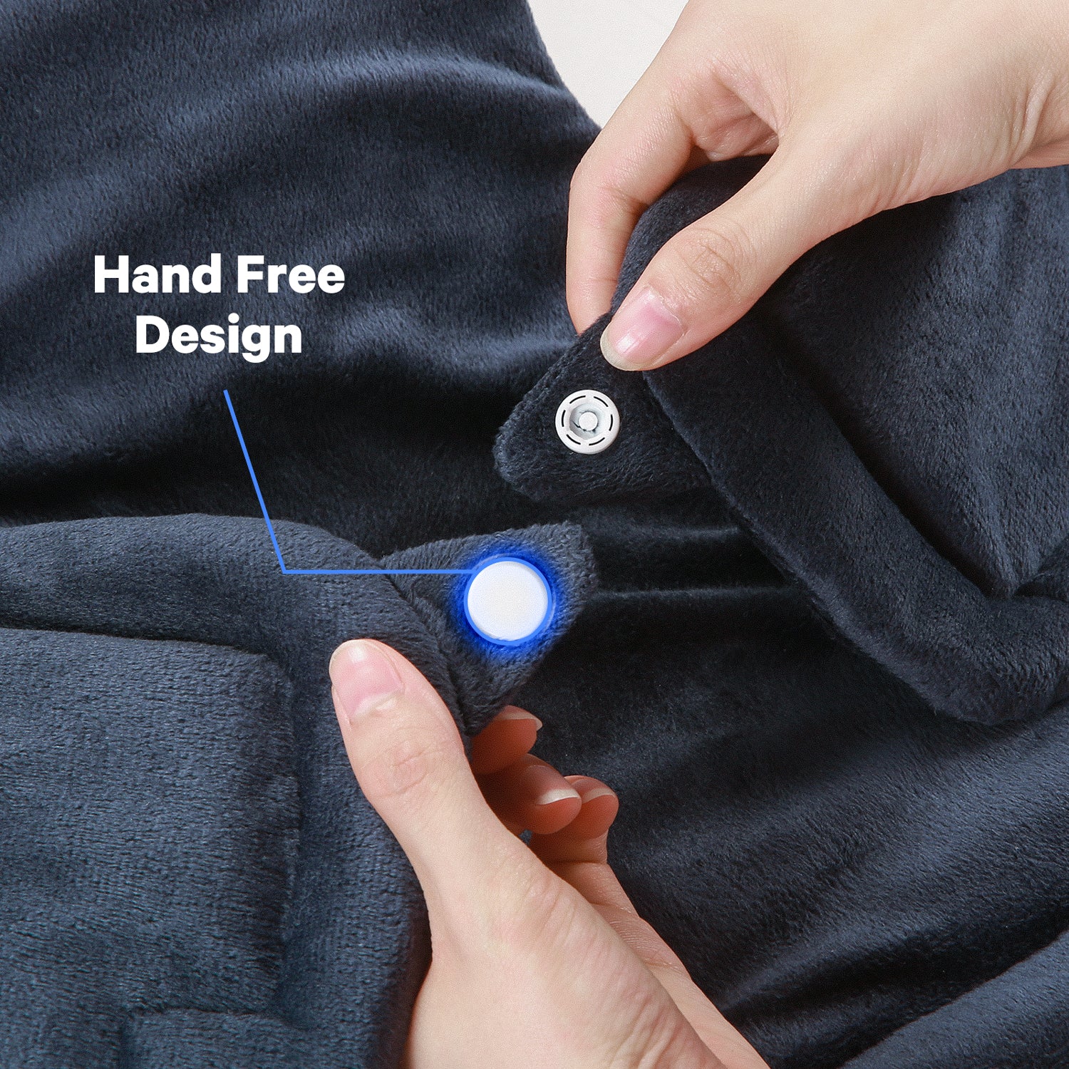 Load image into Gallery viewer, Heating Pad for Back and Shoulder, 22"x16" Heat Wrap with Fast-Heating and 4 Heat Settings, 2 Hours Auto Shut Off Available, Machine Washable - Navy Blue