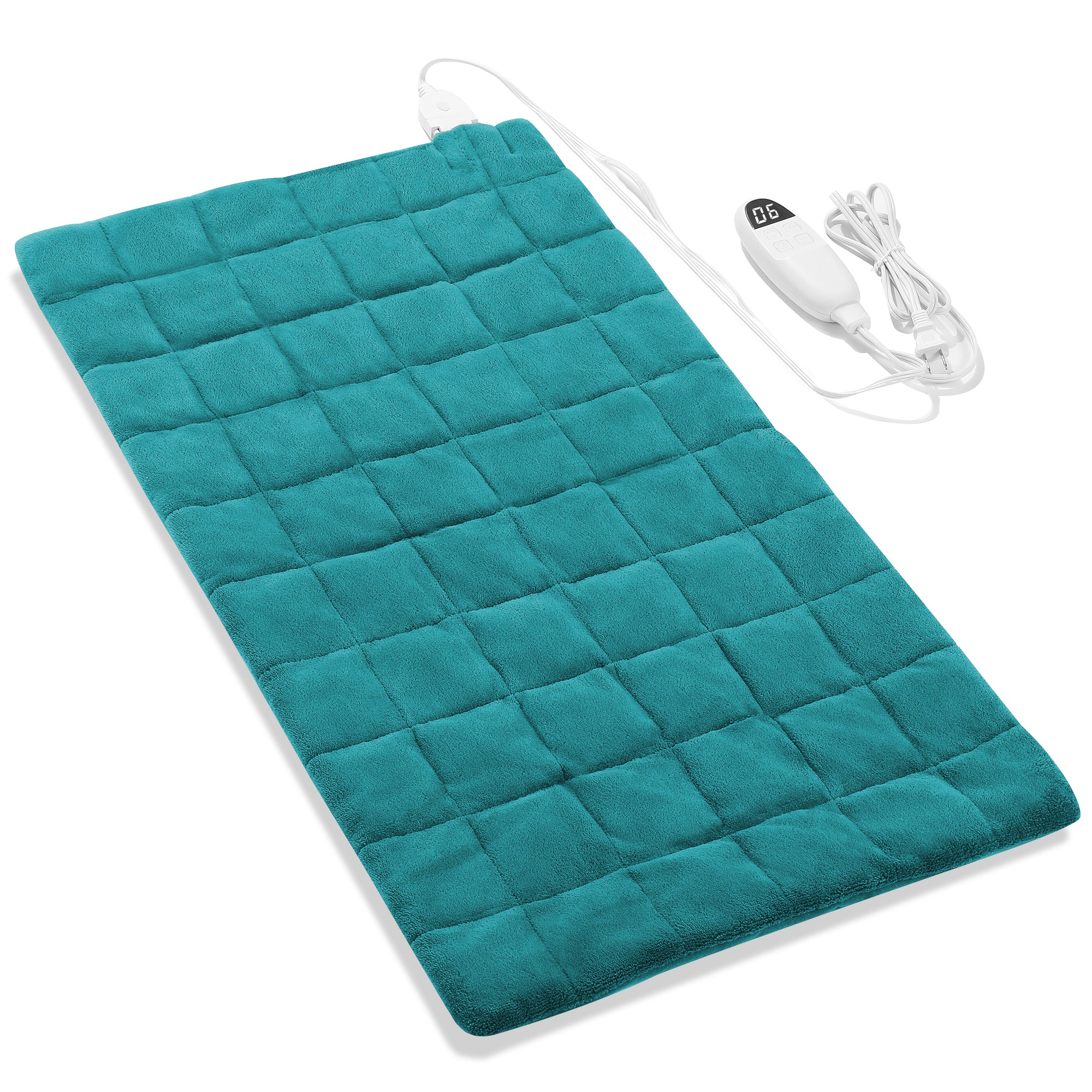 Load image into Gallery viewer, MARNUR 12"x24" Weighted Heating Pad for Back Pain Relief, 2.6lb Extra Weight, 6 Heat Levels, 2H Auto-off, Blue
