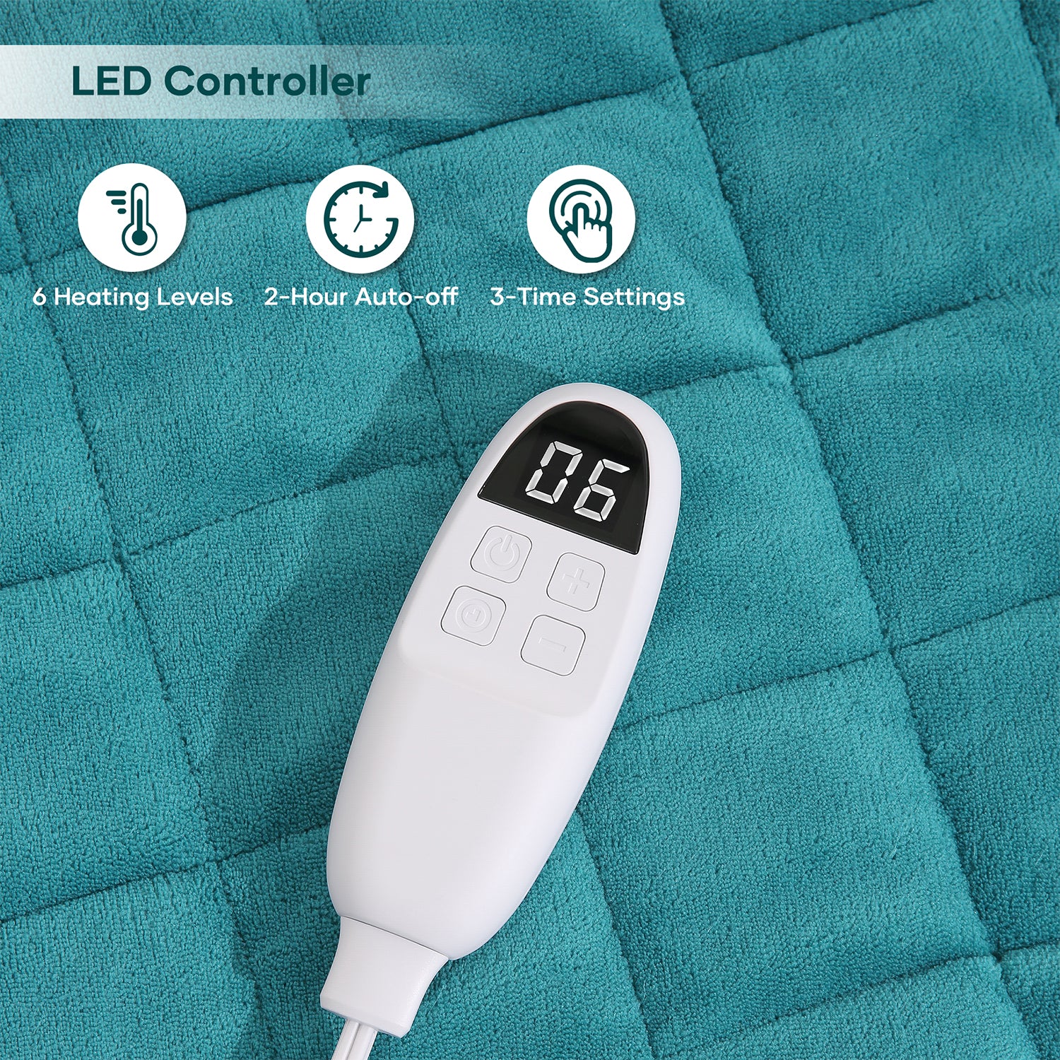 Load image into Gallery viewer, Weighted Heating Pad, 18''*33'', Auto Off, Blue