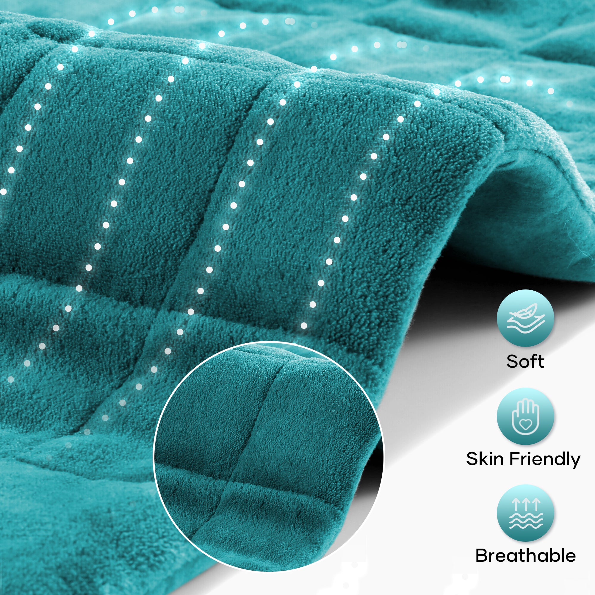 Load image into Gallery viewer, Weighted Heating Pad, 18''*33'', Auto Off, Blue