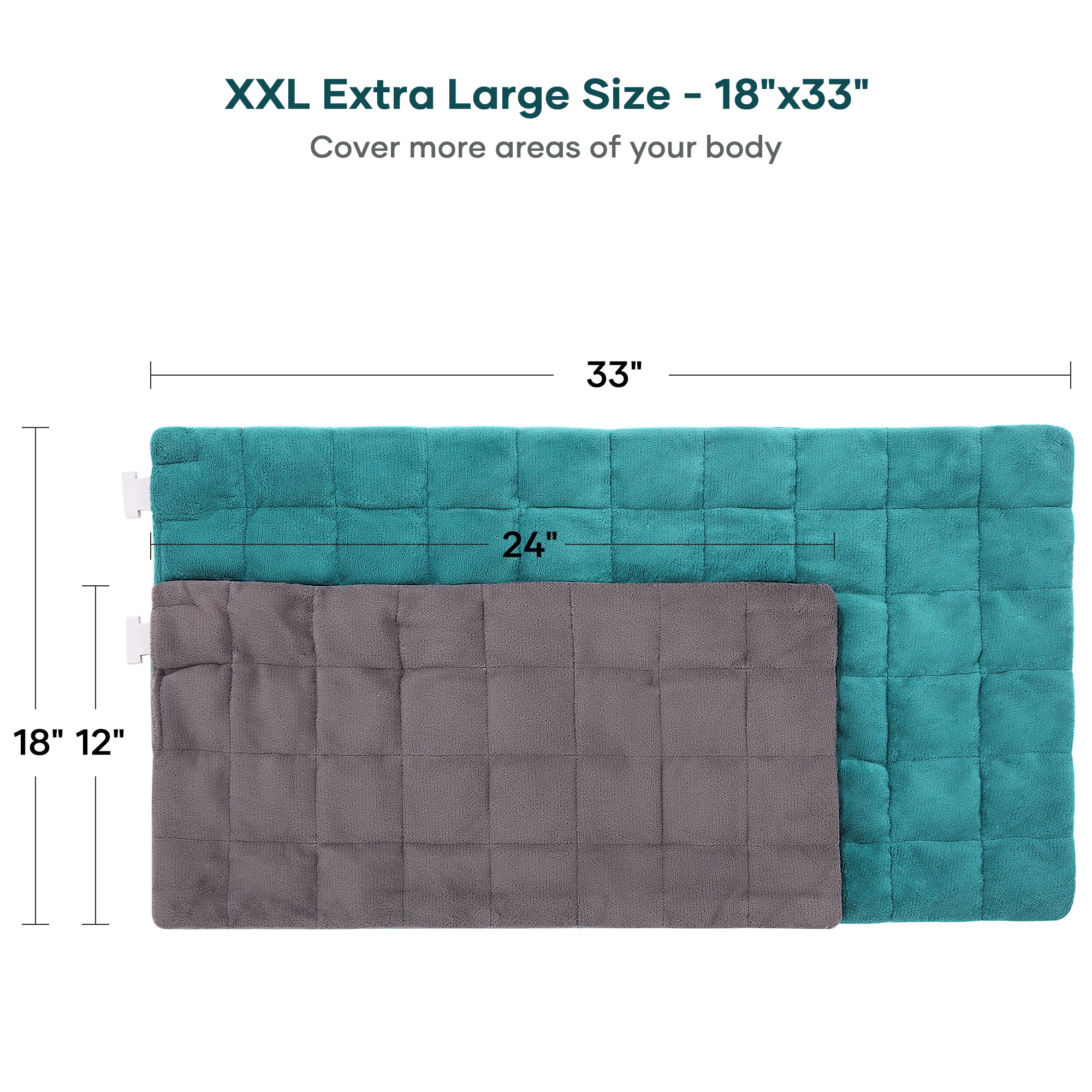 Load image into Gallery viewer, Weighted Heating Pad, 18''*33'', Auto Off, Blue