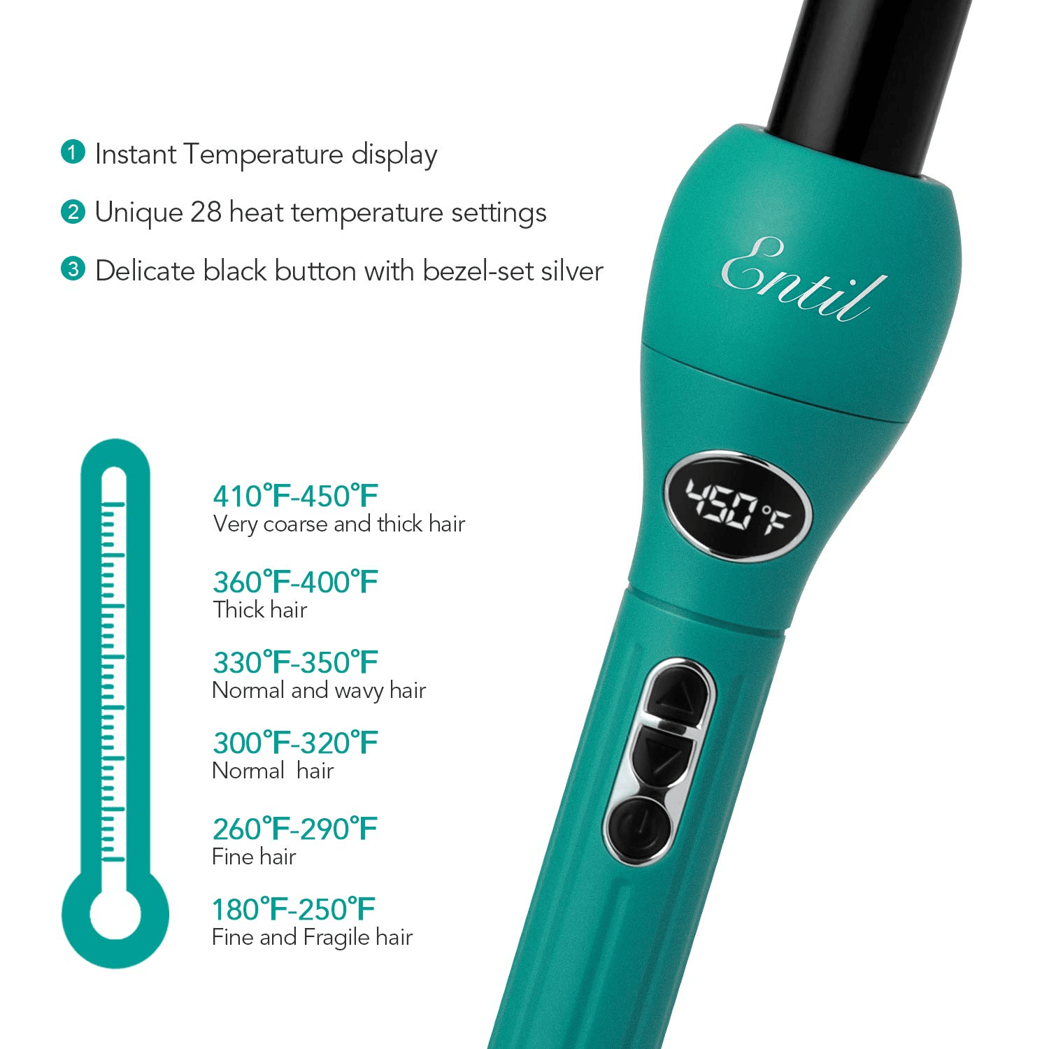 Load image into Gallery viewer, Entil 5 in 1 Curling Iron Wand Set with 5 Interchangeable Ceramic Barrels - NAIPO