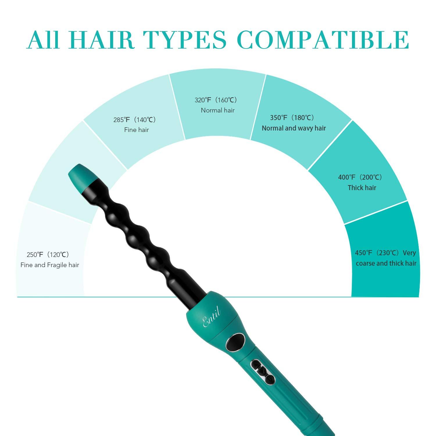 Load image into Gallery viewer, Entil 5 in 1 Curling Iron Wand Set with 5 Interchangeable Ceramic Barrels - NAIPO