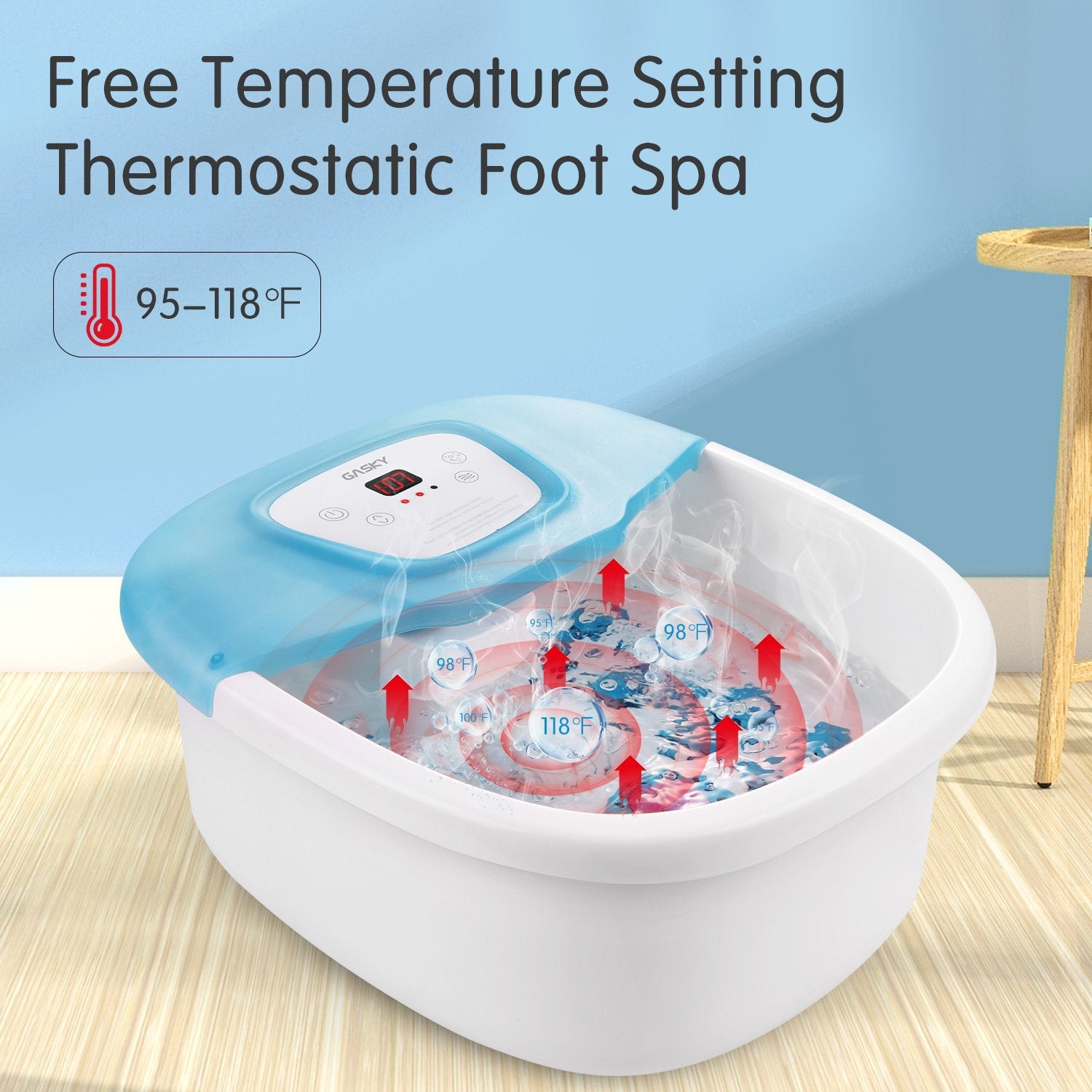 Load image into Gallery viewer, Foot Bath Massager with Heat, Vibration, Bubbles and Pedicure Grinding Stone, Heated Foot Spa of 16 Shiatsu Masssage Rollers, Adjustable Temperature Foot Soaking Bath Basin for Home Use - NAIPO
