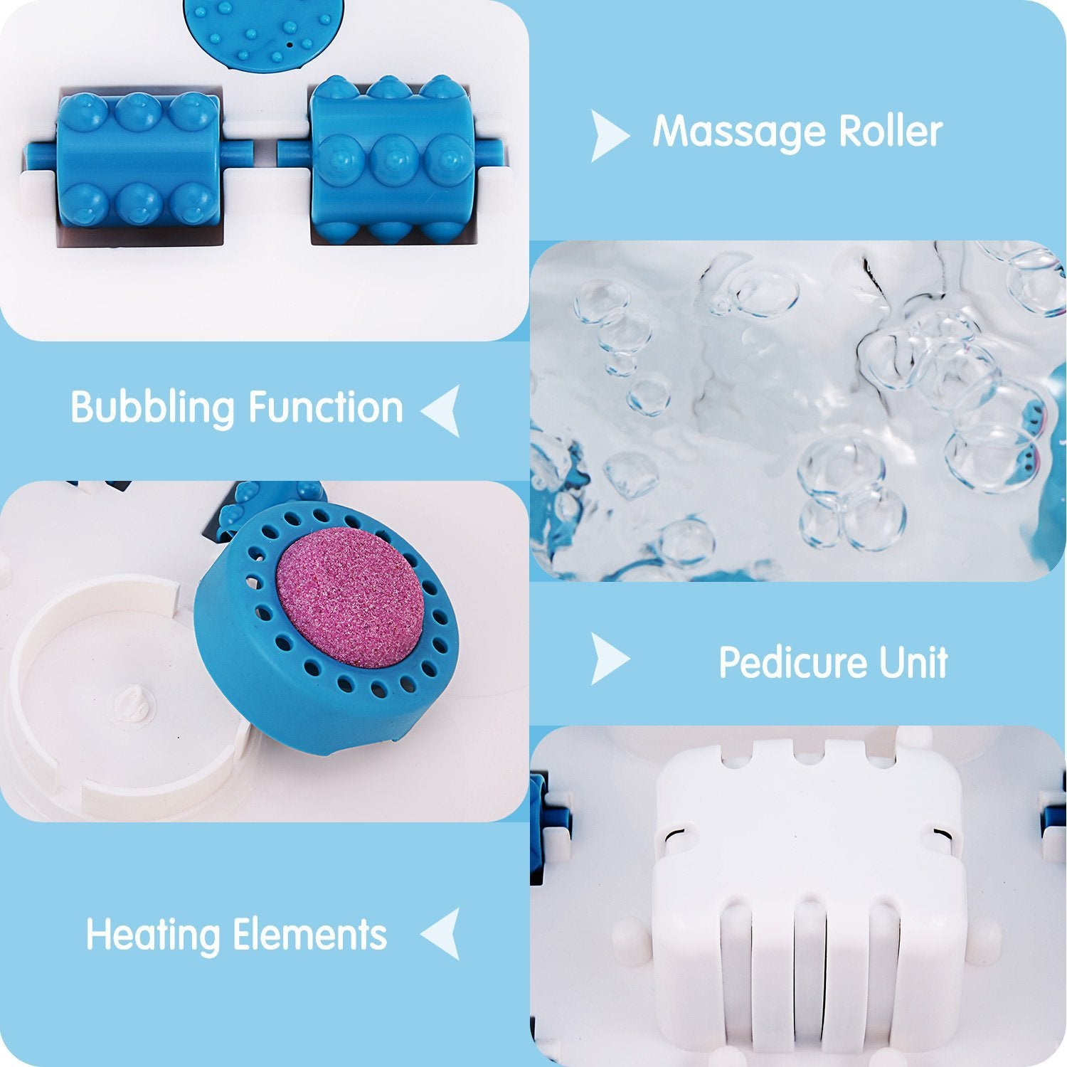 Load image into Gallery viewer, Foot Bath Massager with Heat, Vibration, Bubbles and Pedicure Grinding Stone, Heated Foot Spa of 16 Shiatsu Masssage Rollers, Adjustable Temperature Foot Soaking Bath Basin for Home Use - NAIPO