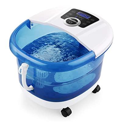 Load image into Gallery viewer, Foot Spa Bath Massager 3-Speed Frequency Conversion Heat - Bubbles - Massage, 4 Motorized Massage Rollers, Adjustable Time & Temprature 6 in 1 Pedicure Soaking Feet Basin, Soothe and Comfort Feet - NAIPO