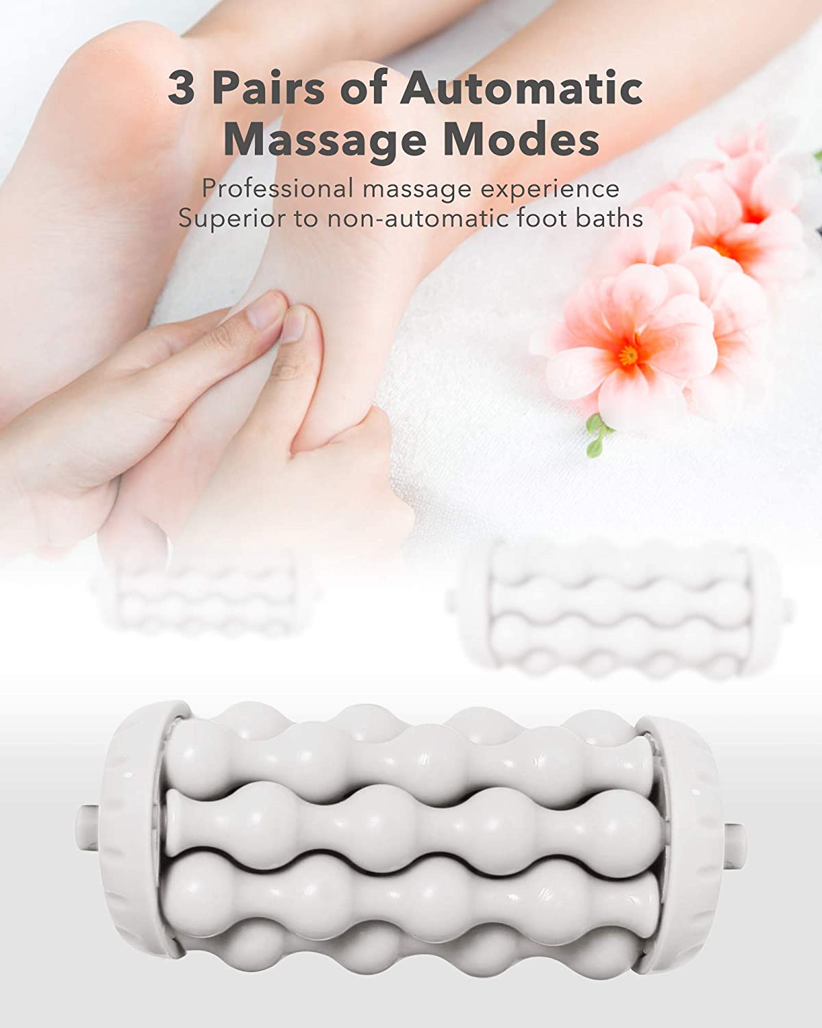 Load image into Gallery viewer, Foot Spa/Bath Massager 6 in 1-Heat, Bubbles, Vibration, 6 Motorized Shiatsu Rollers, Frequency Conversion, Time & Temprature Settings, Pedicure Tub Bath for Feet Home Use - NAIPO