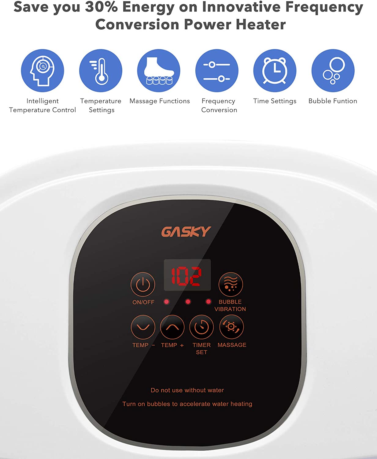 Load image into Gallery viewer, Foot Spa/Bath Massager 6 in 1-Heat, Bubbles, Vibration, 6 Motorized Shiatsu Rollers, Frequency Conversion, Time & Temprature Settings, Pedicure Tub Bath for Feet Home Use - NAIPO