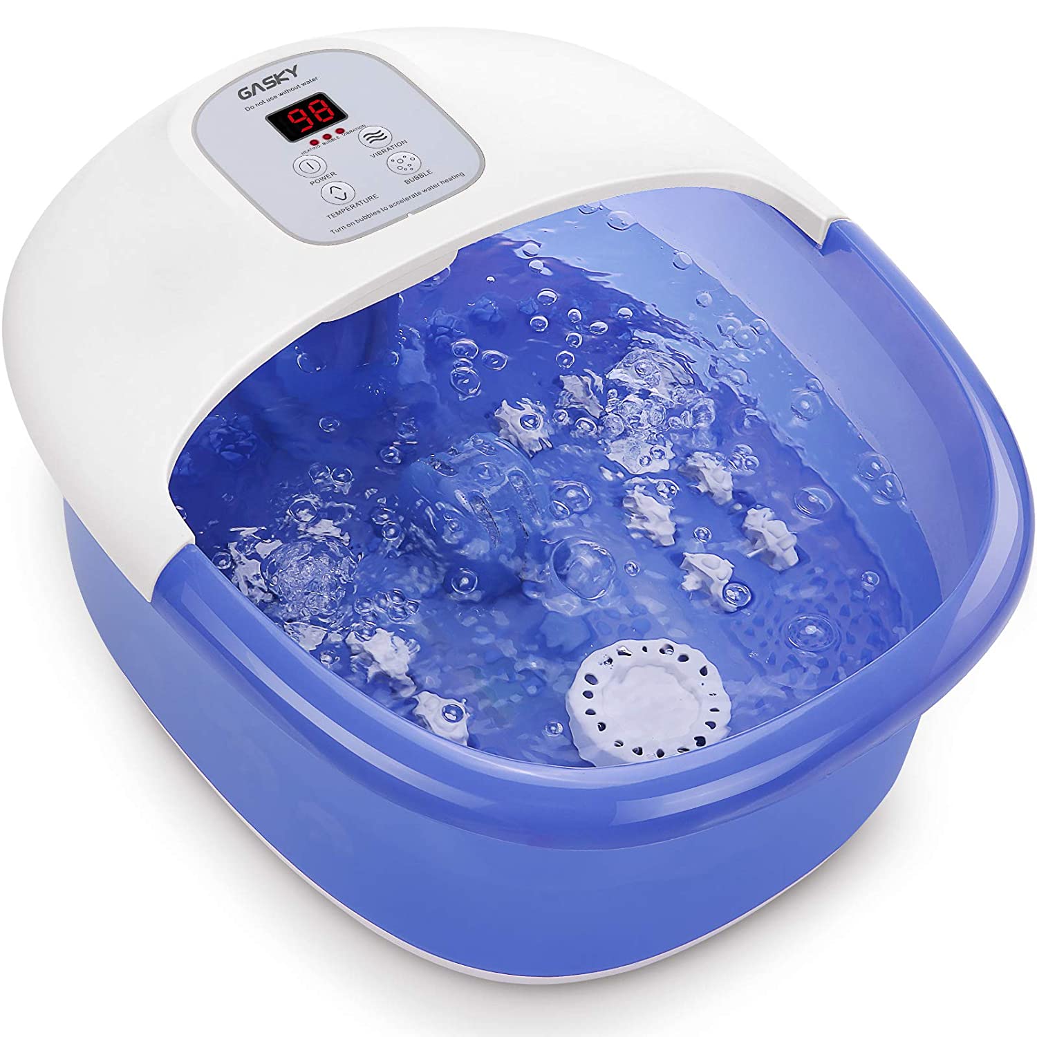 Load image into Gallery viewer, Foot Spa/Bath Massager with 14 Massage Rollers and Heat Bubbles Vibration, Digital Temperature Control Pedicure Tub Bath, Soothe Feet ,Father's Day Gift - NAIPO