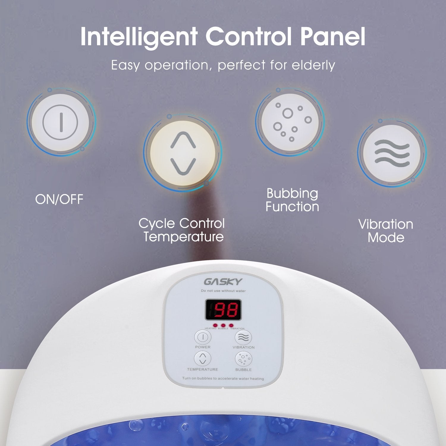 Load image into Gallery viewer, Foot Spa/Bath Massager with 14 Massage Rollers and Heat Bubbles Vibration, Digital Temperature Control Pedicure Tub Bath, Soothe Feet ,Father's Day Gift - NAIPO