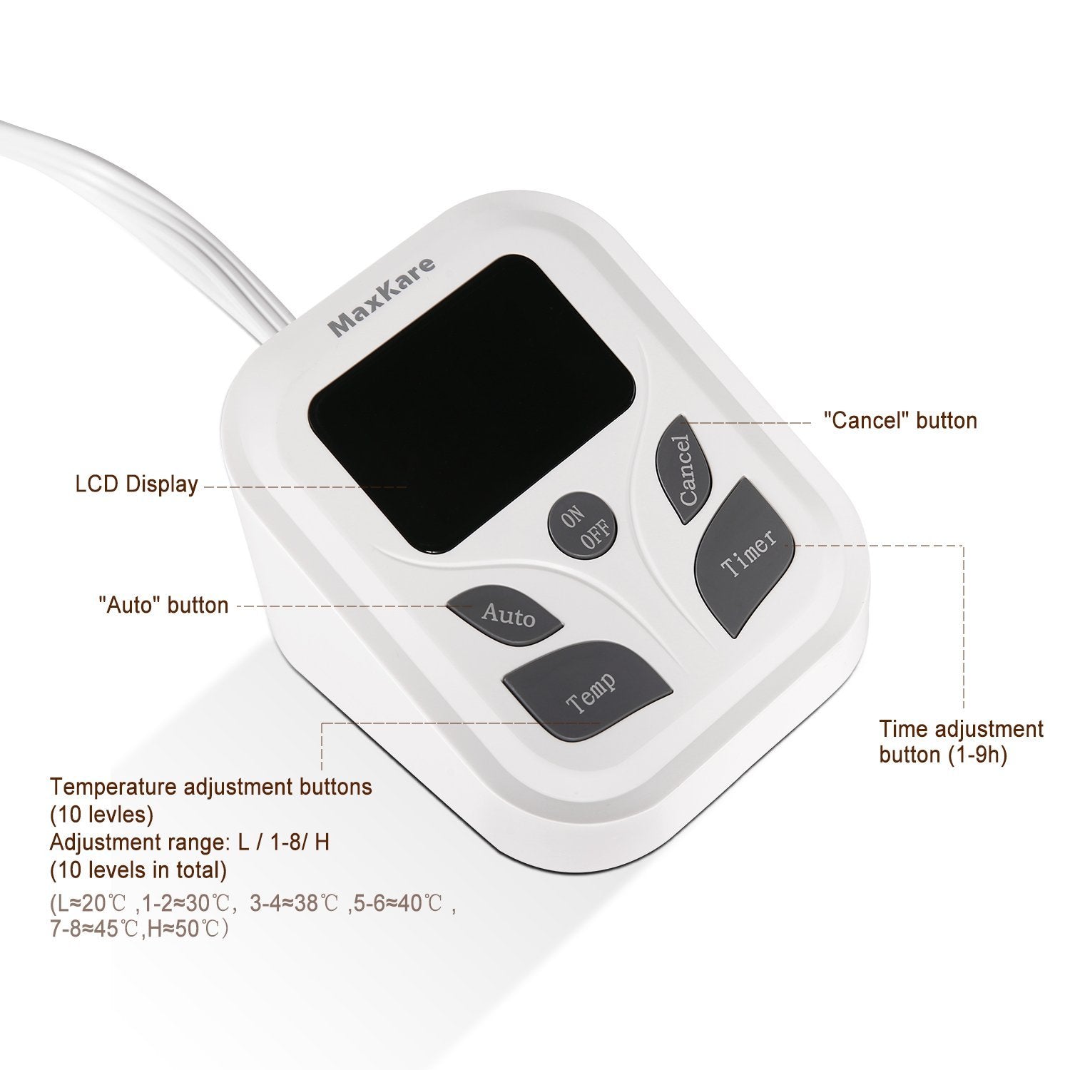 Load image into Gallery viewer, Heated Mattress Pad Underblanket Dual Controller for 2 Users Soft Flannel 10 Heating Levels & 9 Timer Settings Fast Heating,Twin - NAIPO