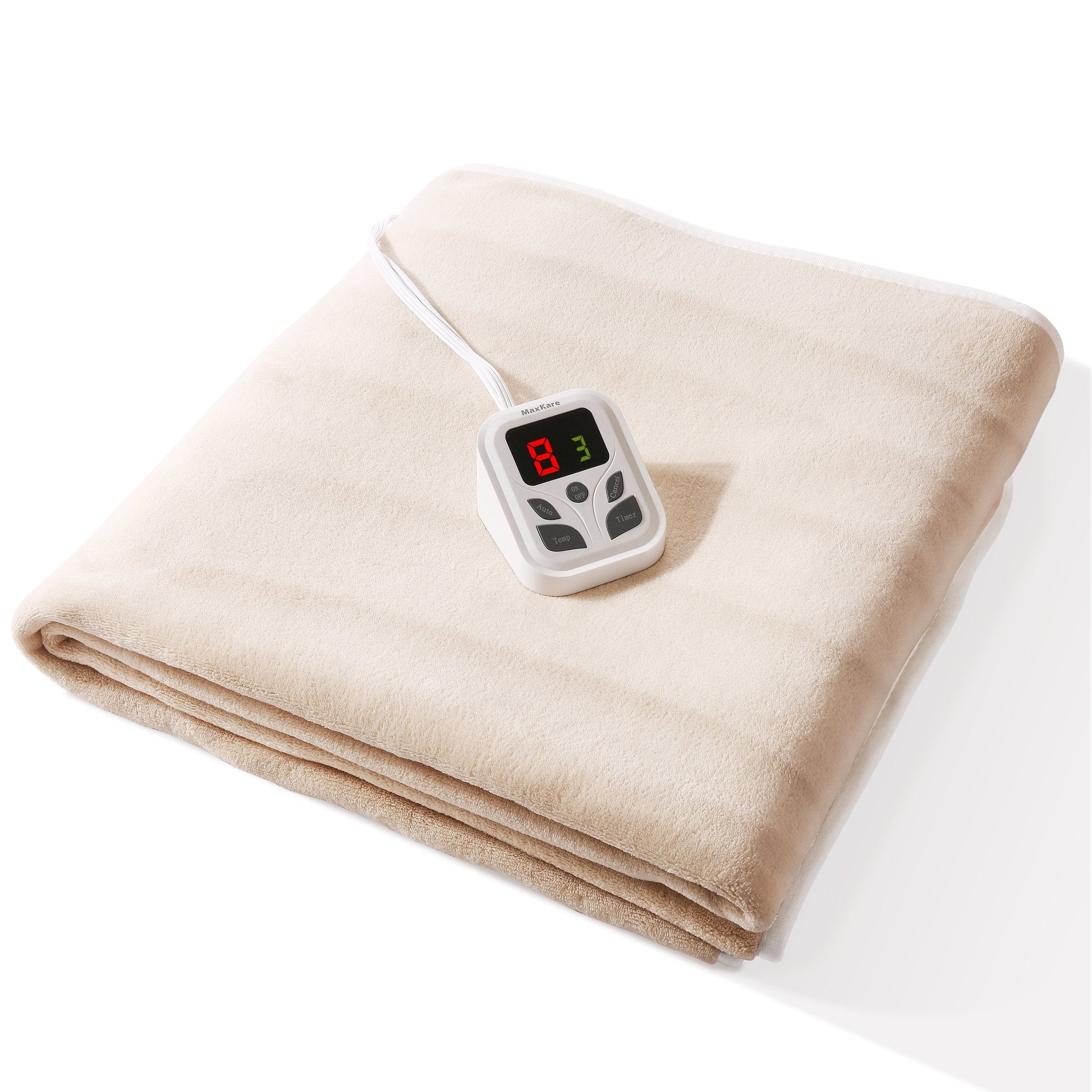 Load image into Gallery viewer, Heated Mattress Pad Underblanket Dual Controller for 2 Users Soft Flannel 10 Heating Levels & 9 Timer Settings Fast Heating,Twin - NAIPO