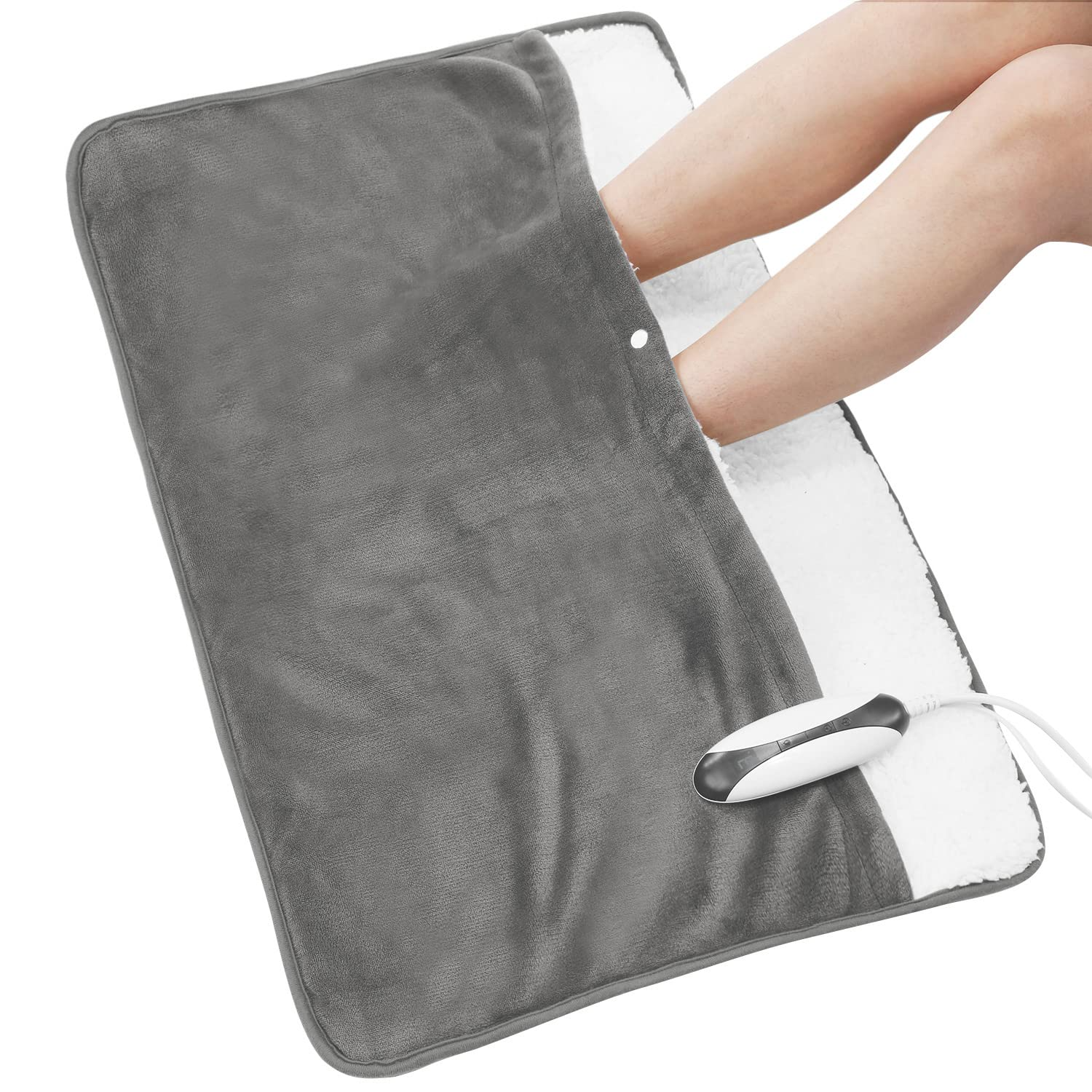 Load image into Gallery viewer, Heating Pad Electric Foot Warmer Extra Large Size 20'' x 32'' Full-Body Use for Feet Back Shoulders with Auto Shut-Off - Gray