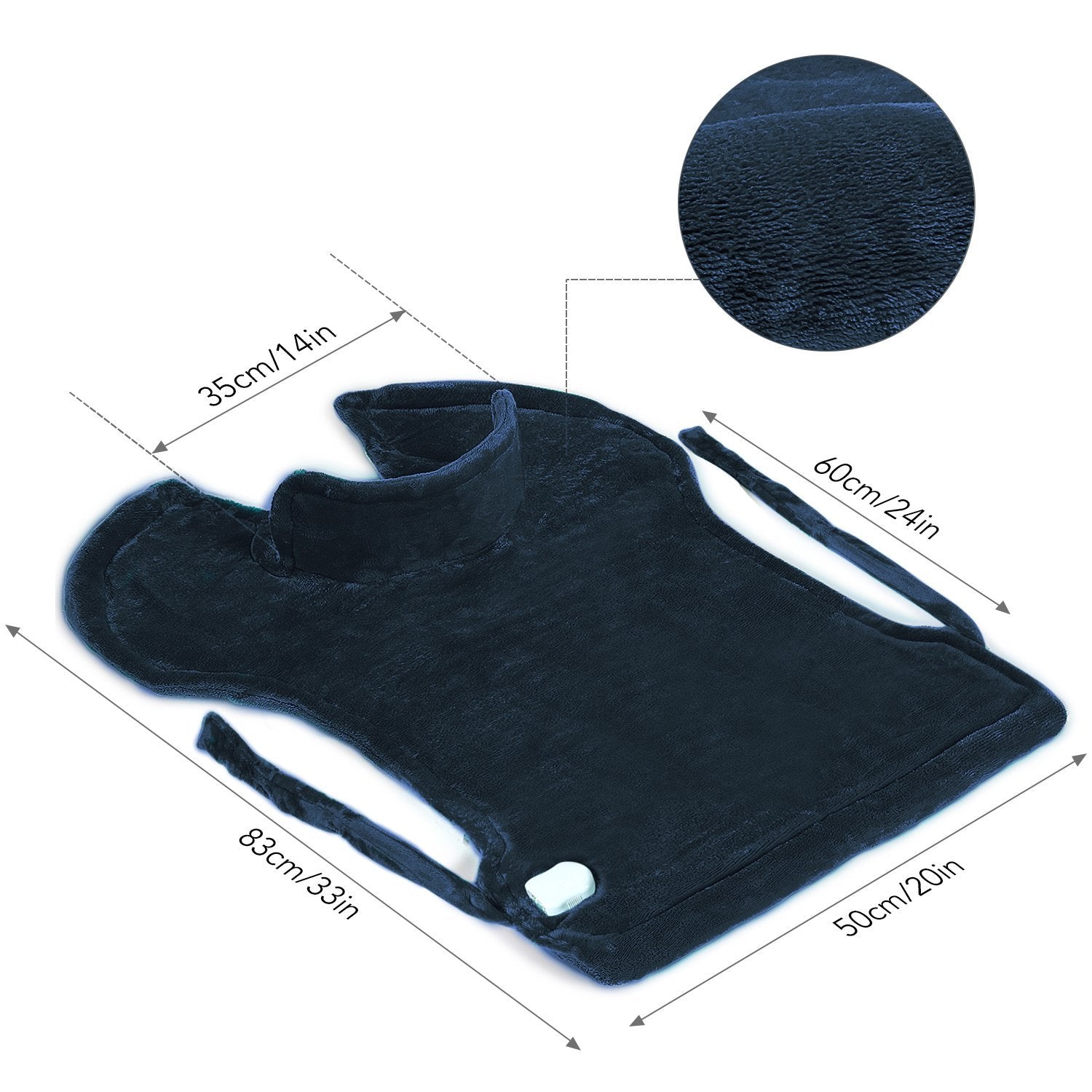 Load image into Gallery viewer, Large Heating Pad for Back and Shoulder, 24"x33" Heat Wrap with Fast-Heating and 4 Heat Settings, 2 Hours Auto Shut Off Available ,Machine Washable - NAIPO
