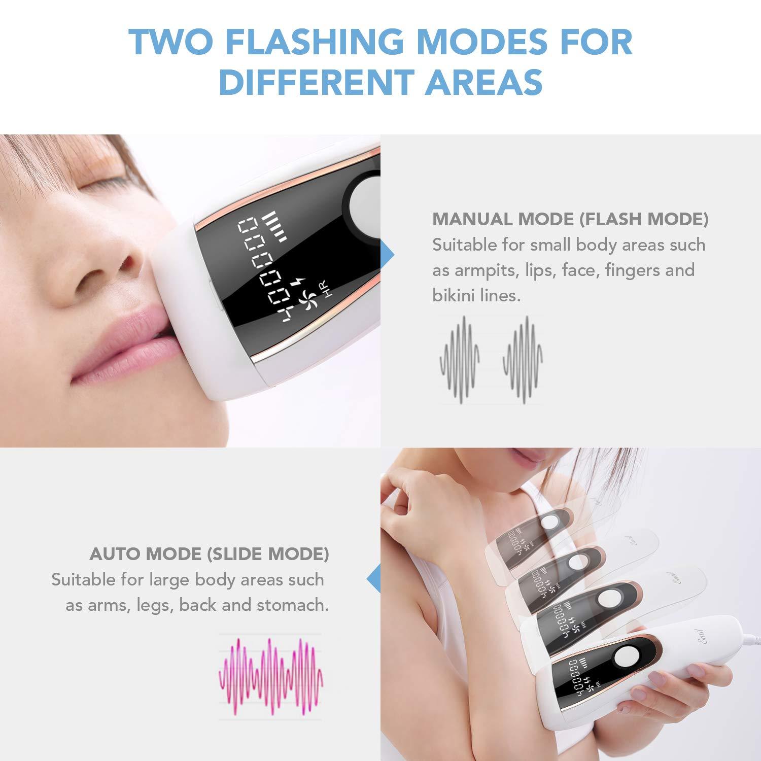 Load image into Gallery viewer, Laser Hair Removal for Women and Men, Hair Remover Permanent Painless 400,000 Flashes 2 Modes & 5 Light Intensity Settings, Whole Body Home Use - NAIPO