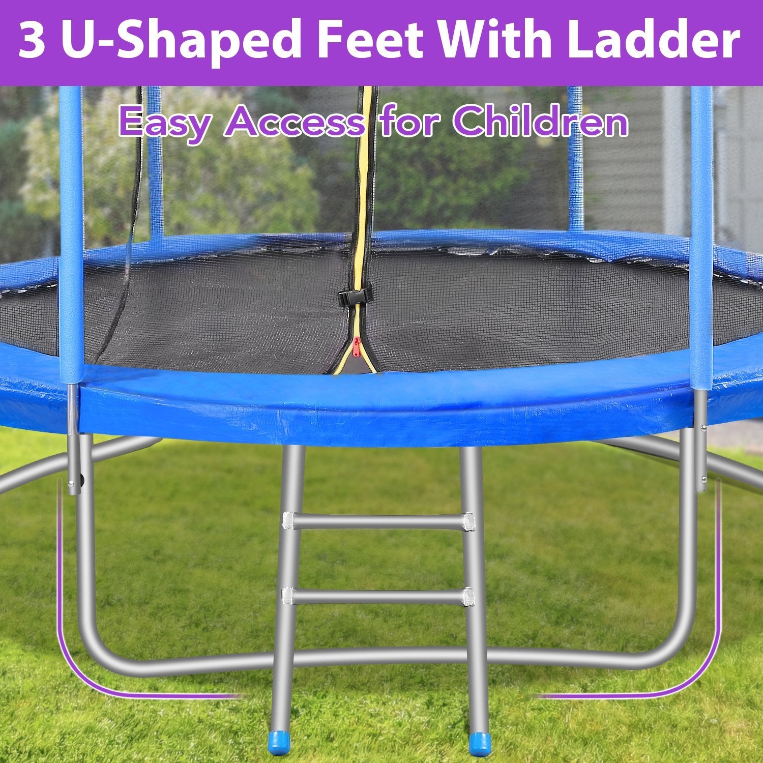 Load image into Gallery viewer, MaxKare 10 FT Trampoline with Safety Enclosure and Ladder - Recreation Trampoline for Kids or Adults Combo Bounce in Outdoor &amp; Backyards. - NAIPO
