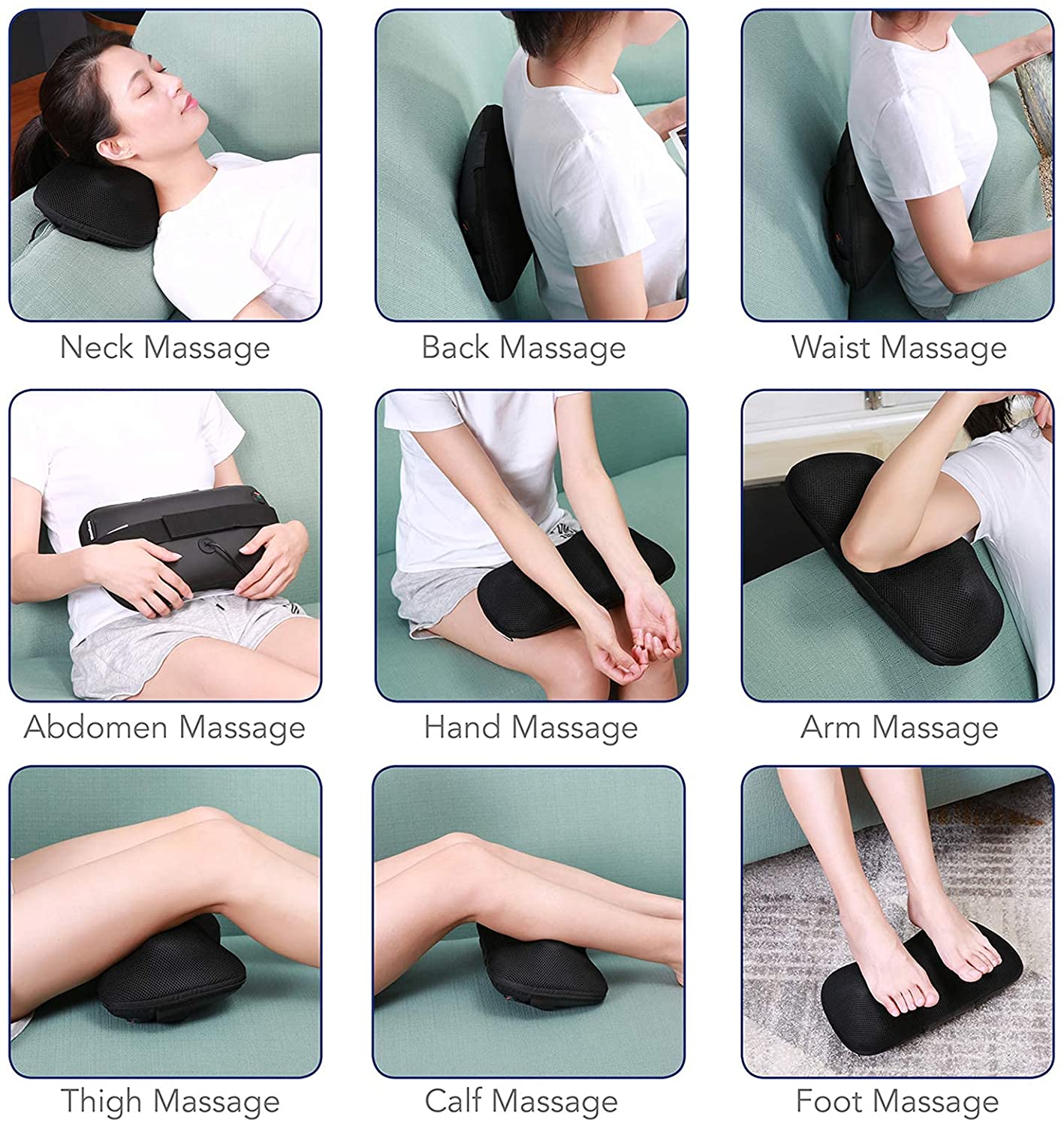 Load image into Gallery viewer, Maxkare Back Massager Neck Massager Massage Pillow With Heat, Shiatsu Kneading Massager for Shoulder, Waist, Use At Home Office - NAIPO