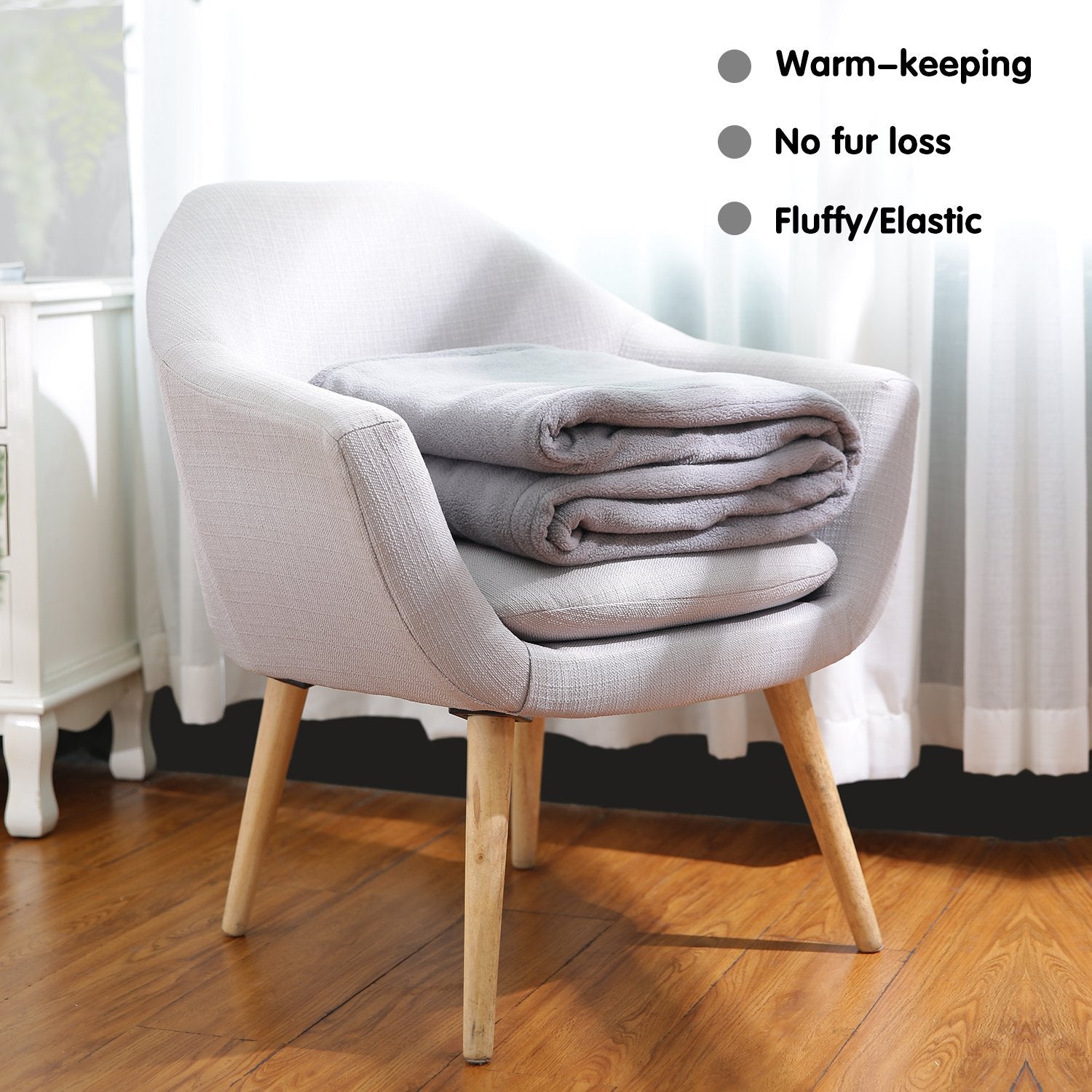 Load image into Gallery viewer, MaxKare Electric Heated Blanket Twin Size 62'' x 84'' Polar Fleece Full Body Warming Premium Microfiber Sofa Blankets with Auto-Off 4 Temperature Settings Overheating Protection - NAIPO