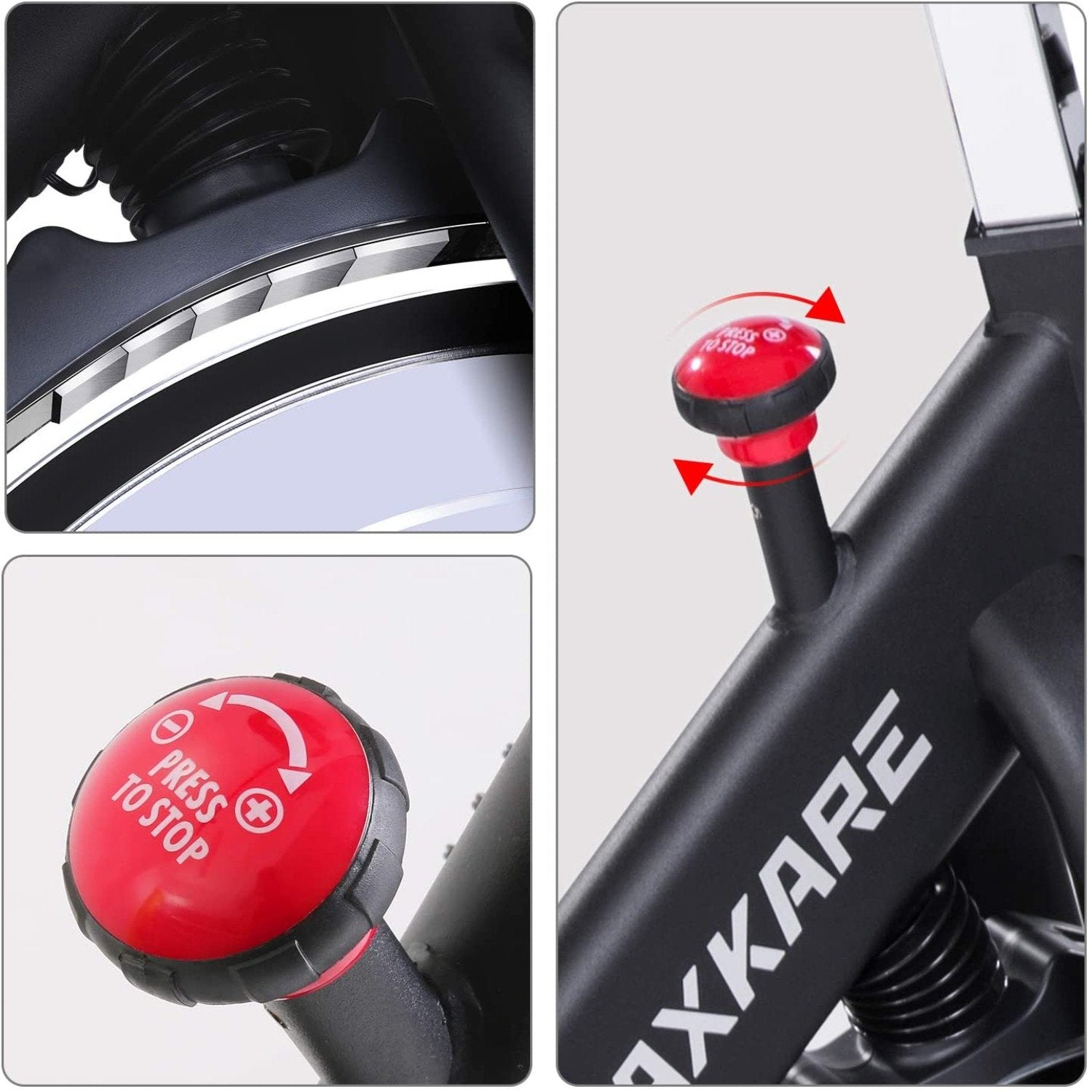 Load image into Gallery viewer, MaxKare Magnetic Exercise Bikes Stationary Belt Drive Indoor Cycling Bike with High Weight Capacity Adjustable Magnetic Resistance w/LCD Monitor - NAIPO