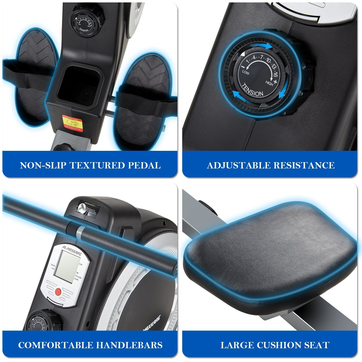 Load image into Gallery viewer, MaxKare Magnetic Rowing Machine Indoor Use - NAIPO