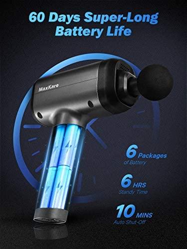 Load image into Gallery viewer, Maxkare Massage Gun for Athletes -Portable Professional Deep Tissue Muscle Relaxing Percussion Massager with 3 Massage Modes,5 Speeds High-Intensity,6 Heads,High Torque Brushless Motor Massage Gun - NAIPO
