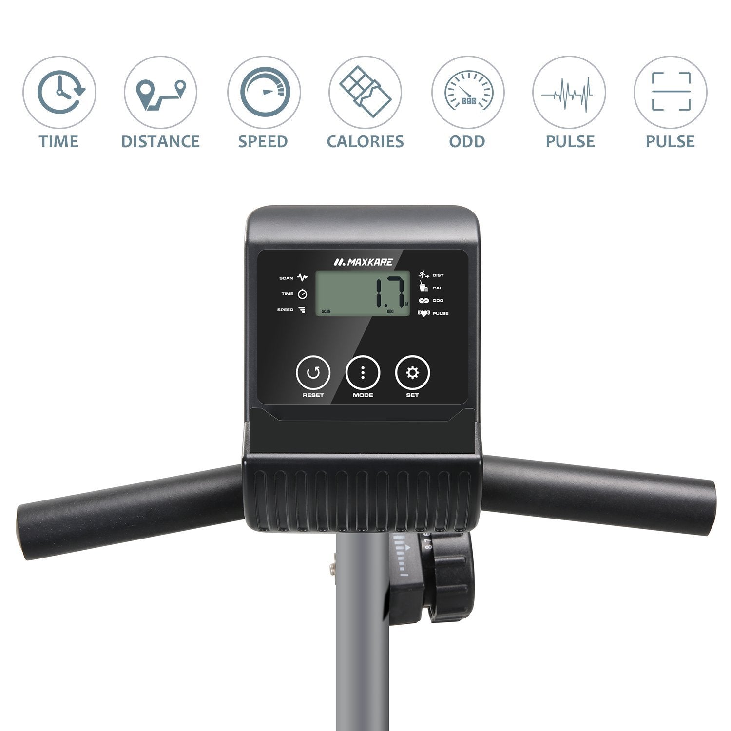 Load image into Gallery viewer, MaxKare Recumbent Exercise Bike Indoor Cycling Stationary Bike with Adjustable Seat and Resistance, Pulse Monitor/Phone Holder (Seat Height Adjustment by Lever) - NAIPO
