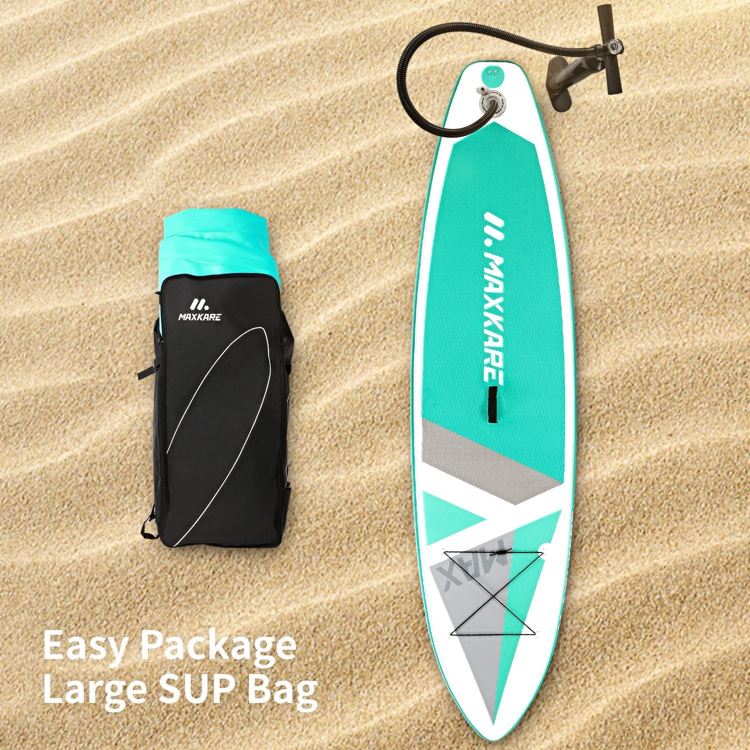 Load image into Gallery viewer, MaxKare Stand Up Paddle Board Inflatable SUP with 10'30''6'' Premium Paddleboard & Bi-Directional Pump & Backpack Portable for Youth Adult Have Fun in River, Oceans and Lakes - NAIPO