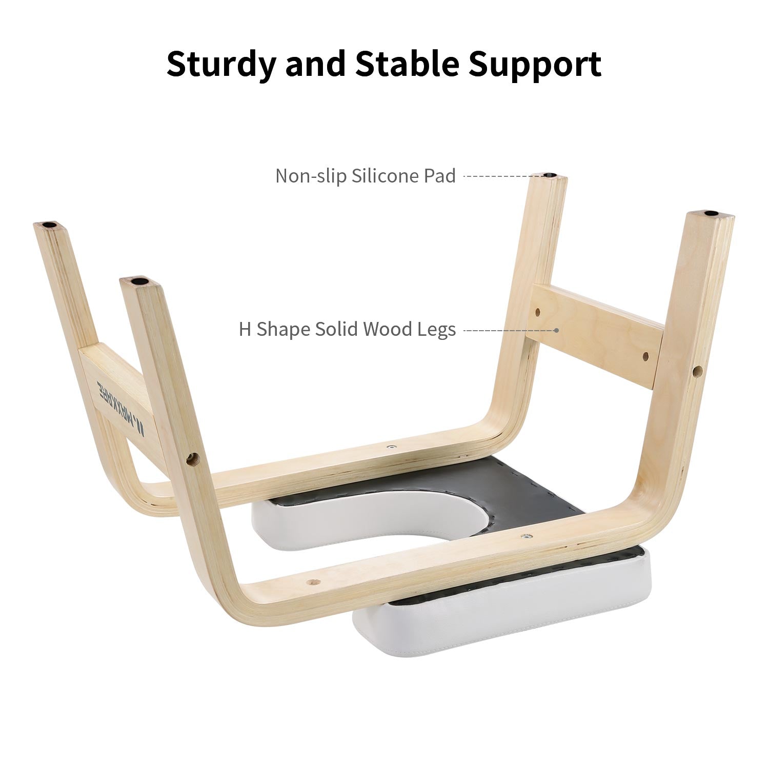 Load image into Gallery viewer, MaxKare Yoga Headstand Bench Head Stand Wood Inversion Chair Stool Handstand with PVC Pads for Workout, Home Gym Unisex- Relieve Fatigue and Tone Muscle - NAIPO