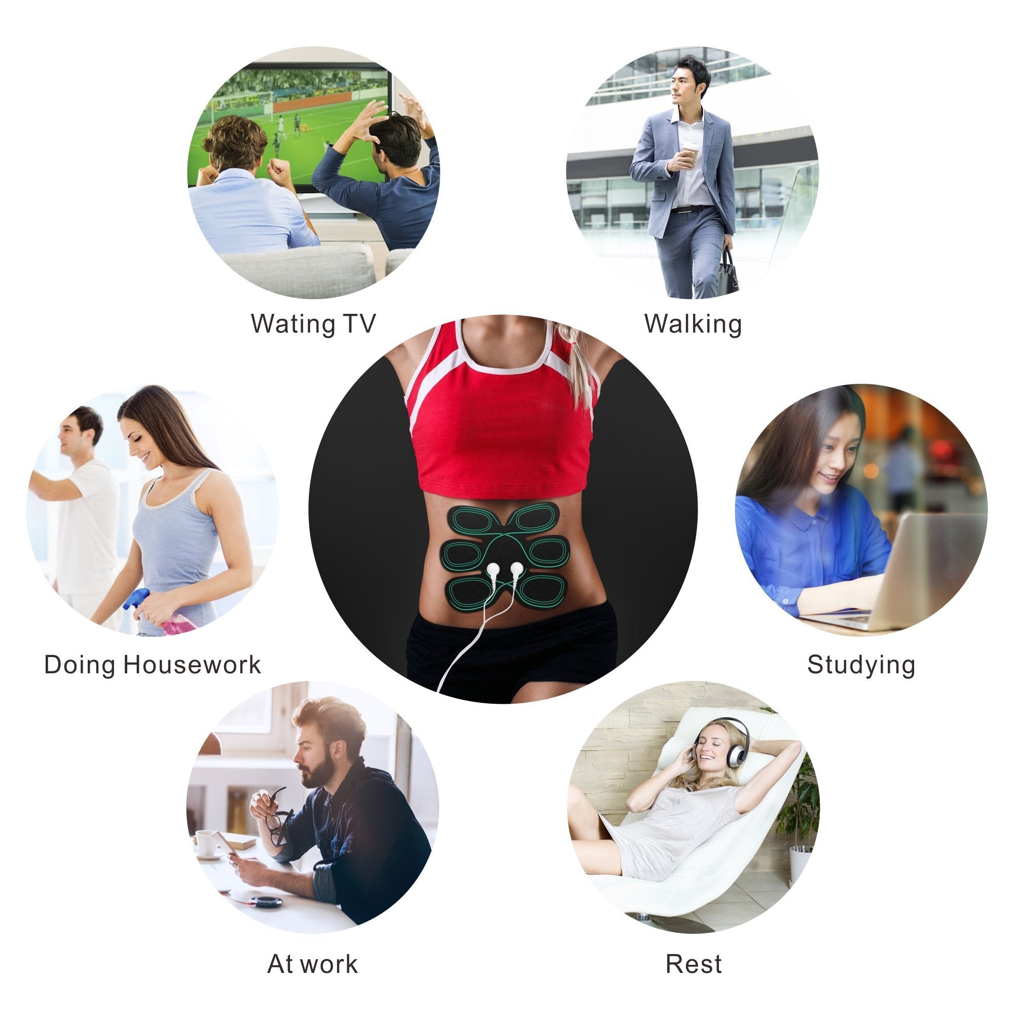 Load image into Gallery viewer, Naipo abs Stimulator Muscle Toner EMS Abdomen Muscle Trainer - NAIPO