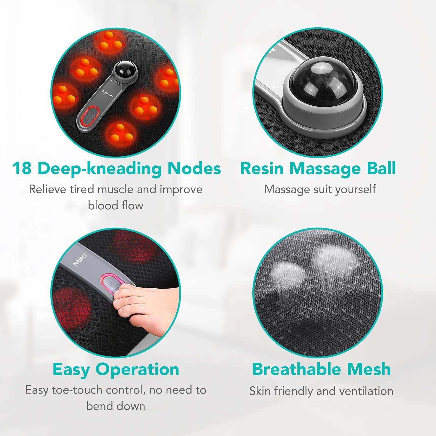 Load image into Gallery viewer, Naipo Foot Massager with Heat and Deep Kneading - NAIPO