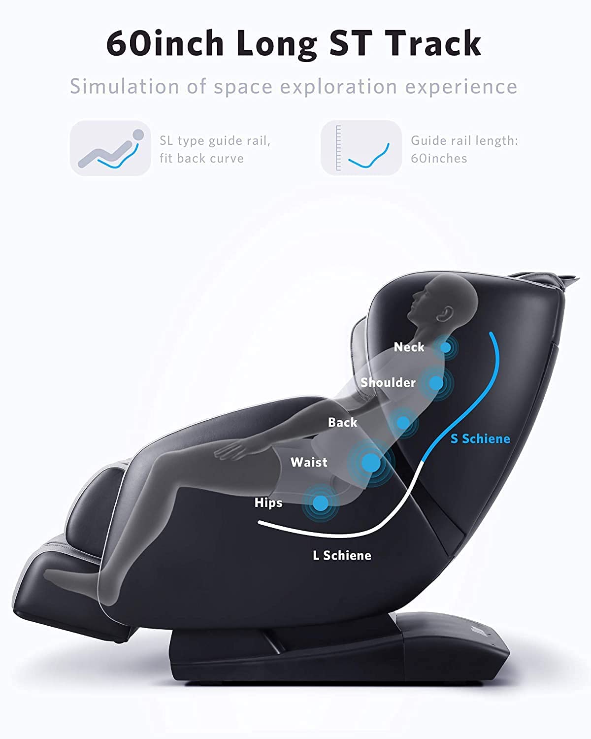 Load image into Gallery viewer, Naipo Massage Chair Recliner Zero Gravity Shiatsu Kneading Full Body Back Foot Roller Massager with Heat, SL Track Yoga Stretch Bluetooth Audio for Home and Office - NAIPO