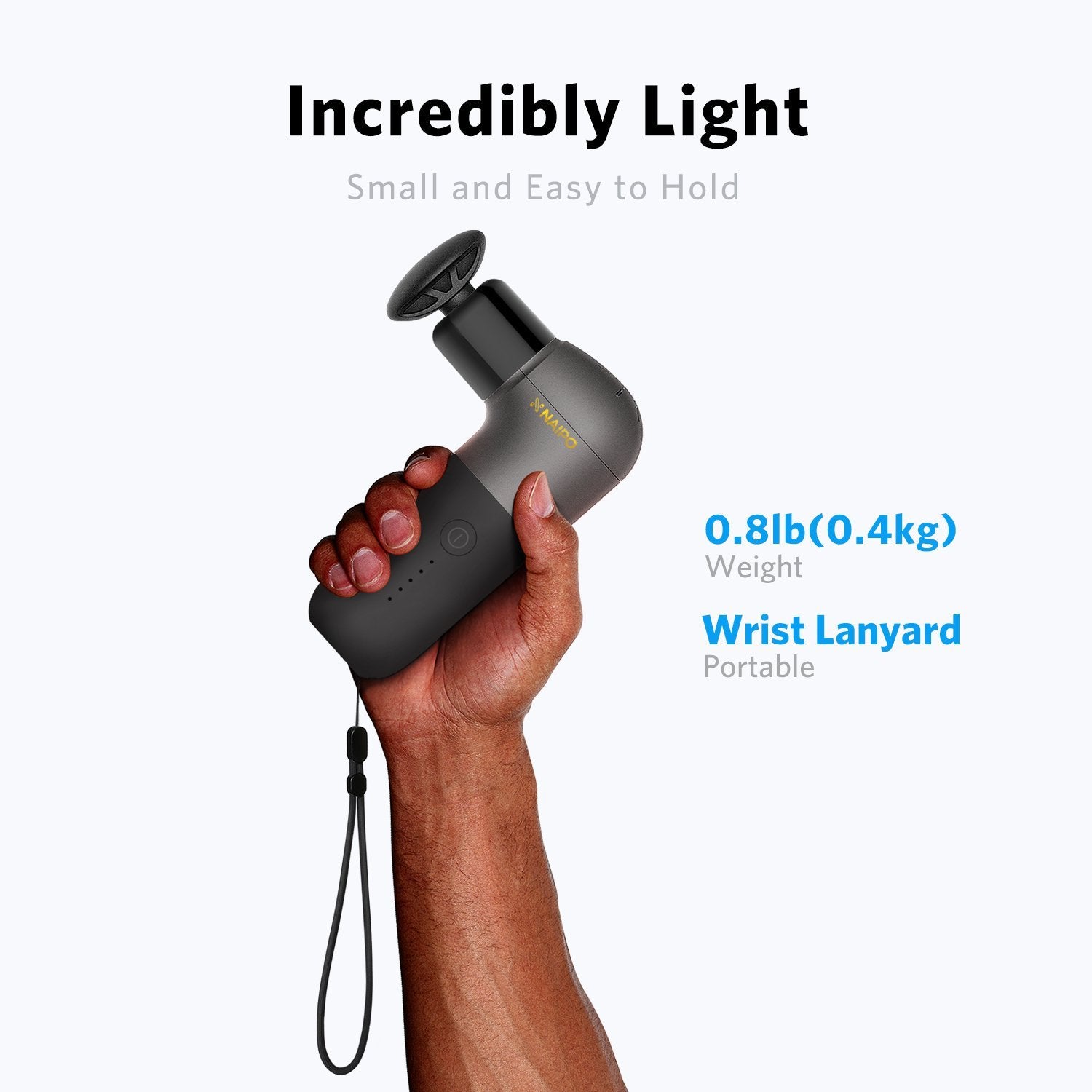 Load image into Gallery viewer, Naipo Mini Deep Tissue Percussion Massage Gun | Super Light and Portable, 5 Speeds, 4 Interchangeable Heads - NAIPO