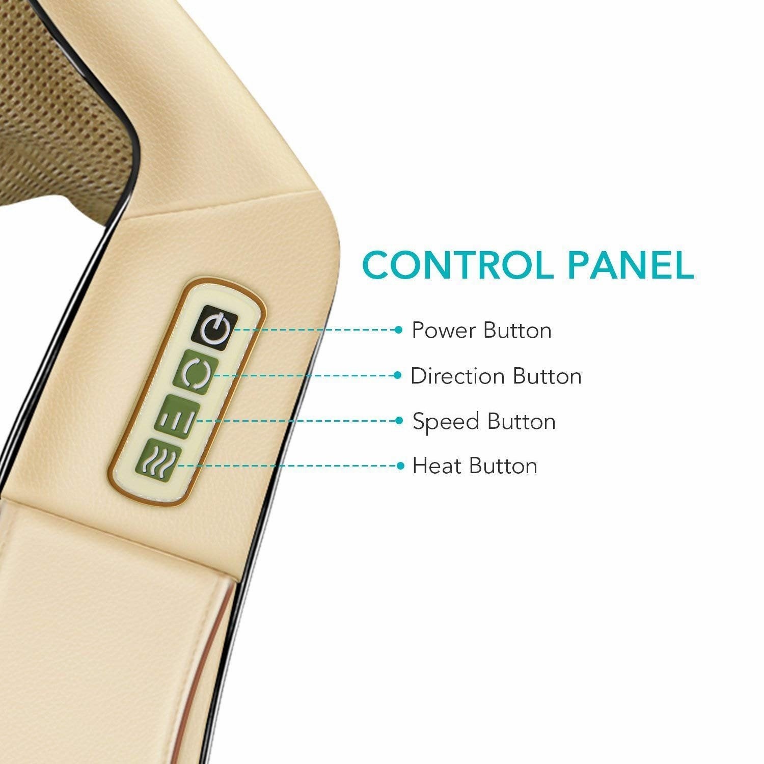 Load image into Gallery viewer, Naipo Neck and Shoulder Shiatsu Kneading Massager with Heat - Deep Tissue 3D electric Massage Pillow, Office, Home, Car, Beige - NAIPO