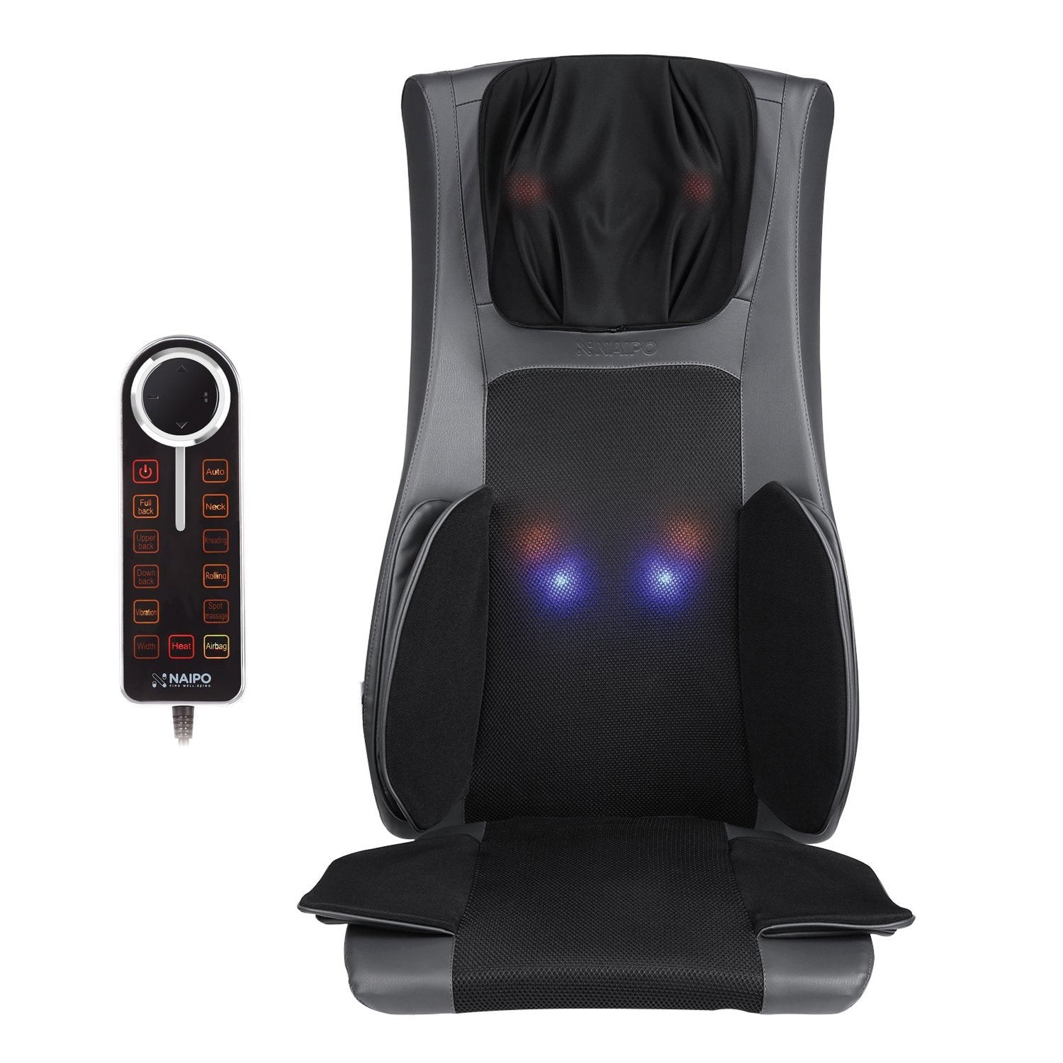 Load image into Gallery viewer, Naipo Neck & Back Massager with Heat and Air Compression (Gray) - NAIPO