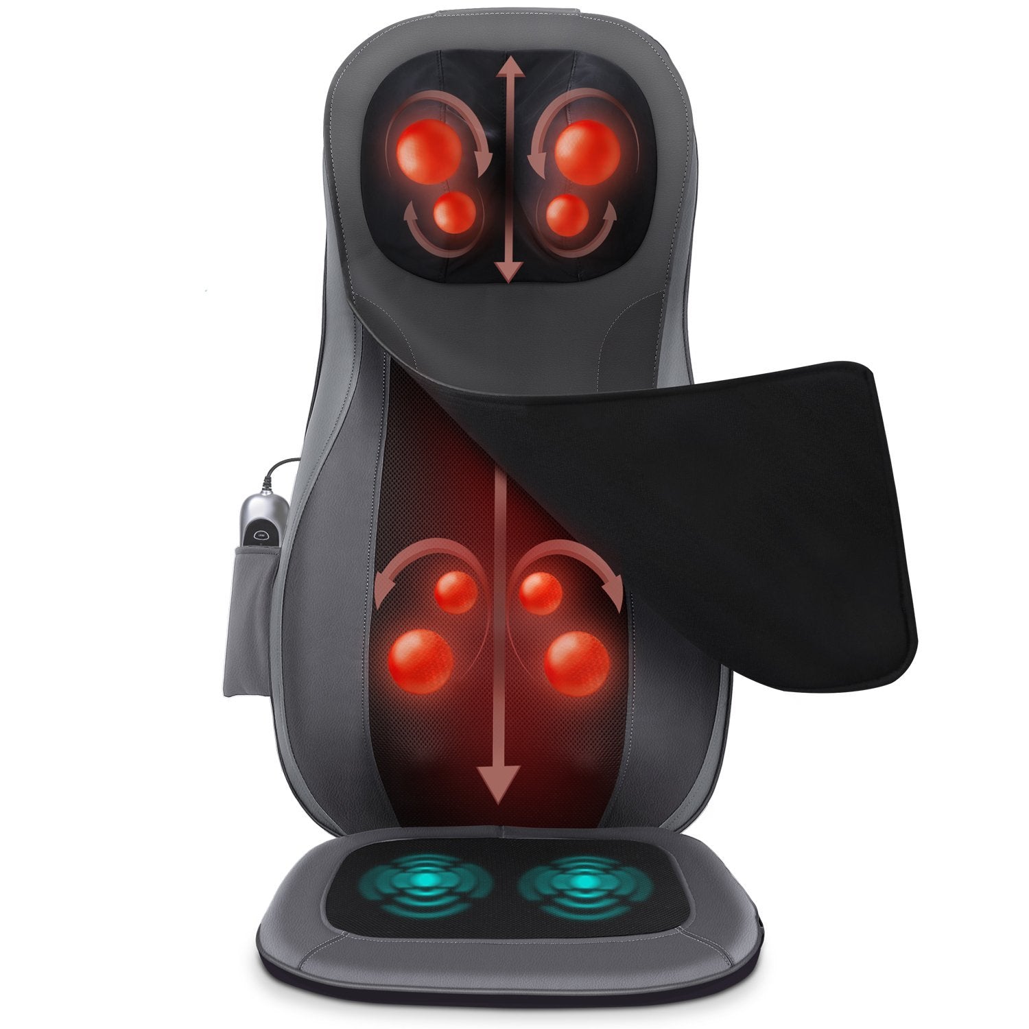 Load image into Gallery viewer, Naipo Neck & Back Massager with Heat and Vibration (Gray) - NAIPO
