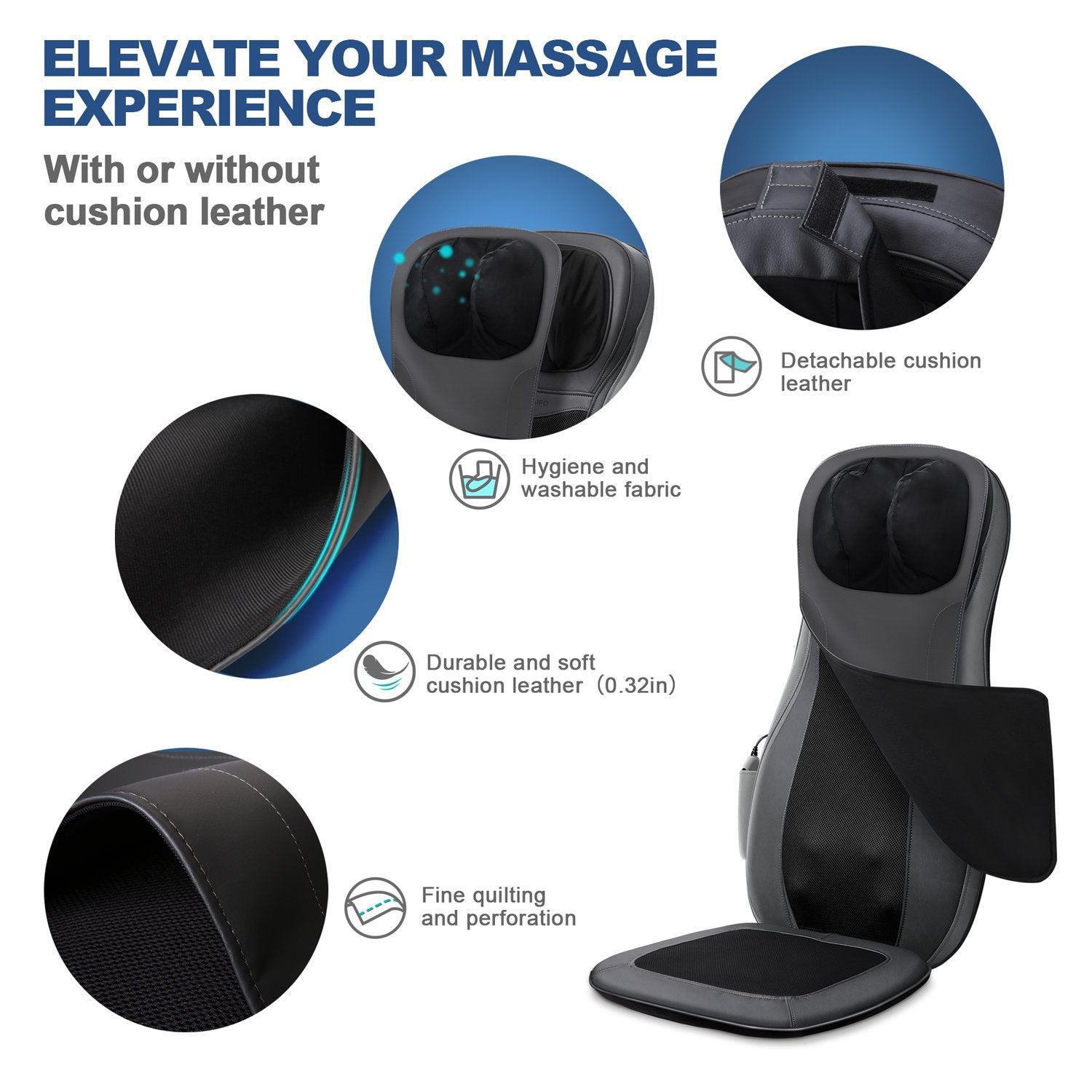 Load image into Gallery viewer, Naipo Neck & Back Massager with Heat and Vibration (Gray) - NAIPO