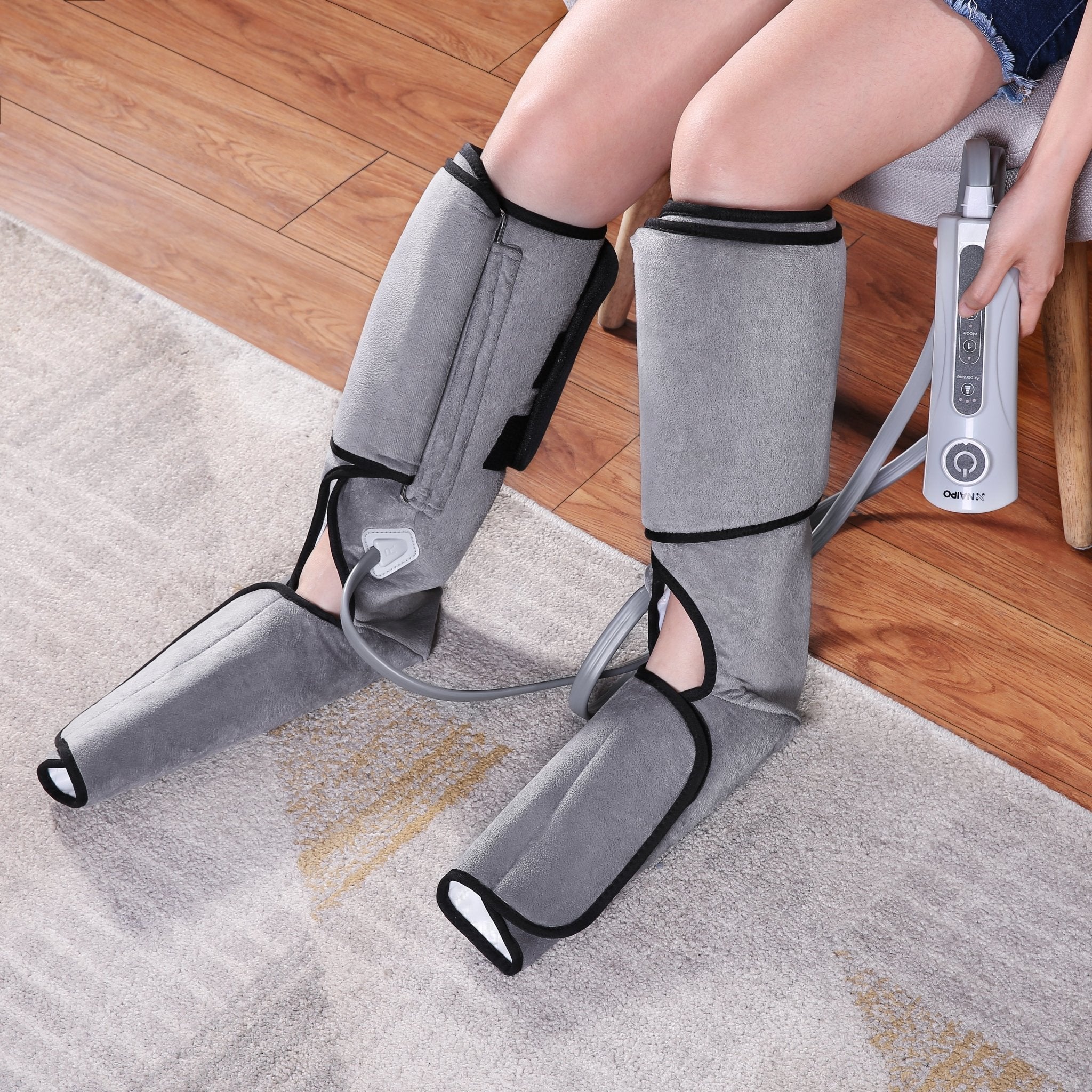 Load image into Gallery viewer, Naipo oCuddle™️ Shoulder Massager + Rechargeable Leg Compression Massager - NAIPO