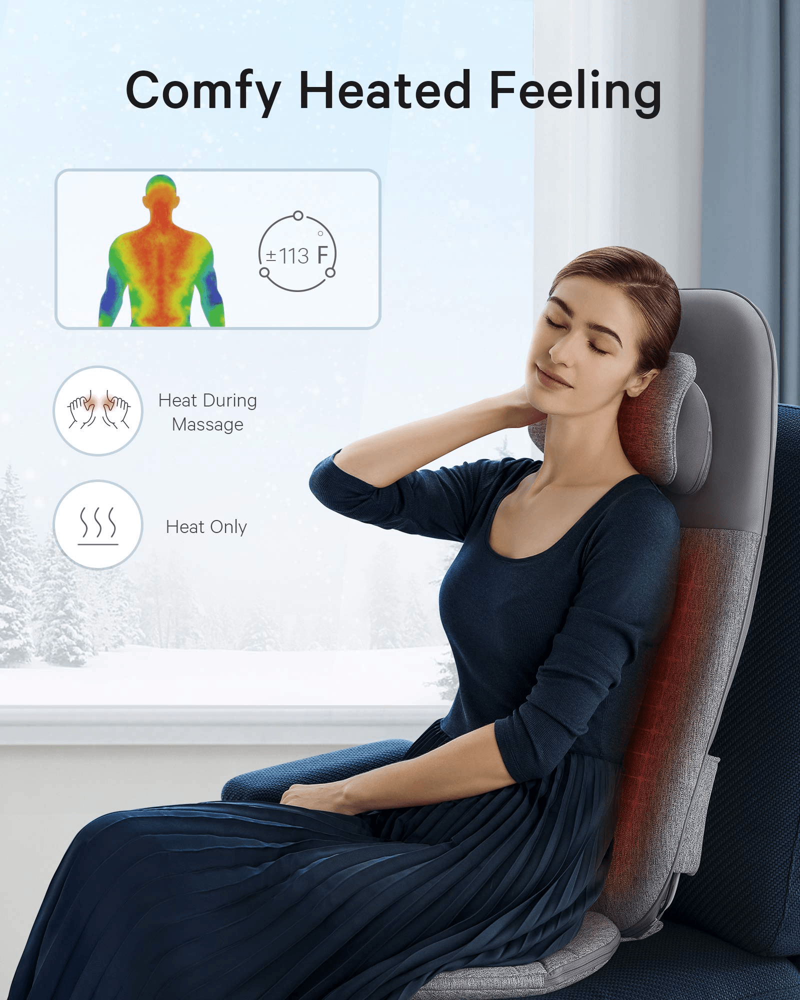 Load image into Gallery viewer, NAIPO Shiatsu Back and Neck Massager Deep Kneading Massage oCuzen™ Cushion - NAIPO