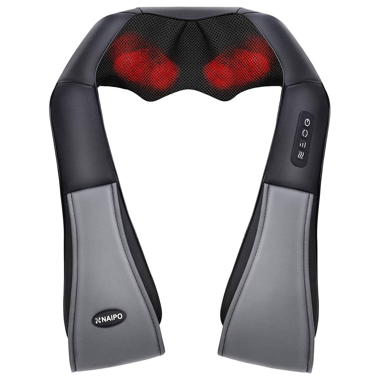 Load image into Gallery viewer, Naipo Shiatsu Back and Neck Massager with Heat 3D Deep Kneading Massage for Back, Shoulders, Foot, and Legs (Gray) - NAIPO